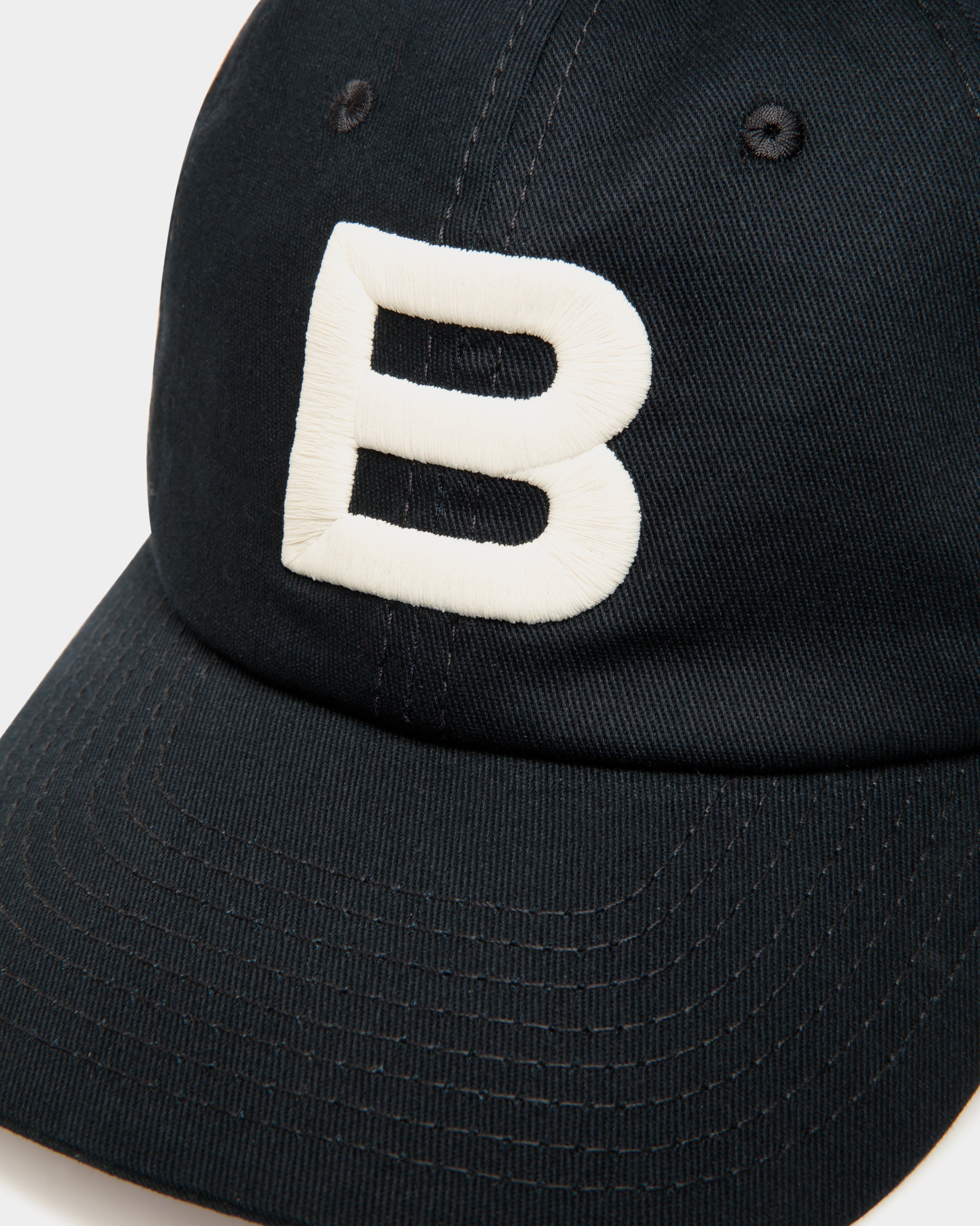 Baseball Hat in Navy Blue Cotton - Men's - Bally - 03
