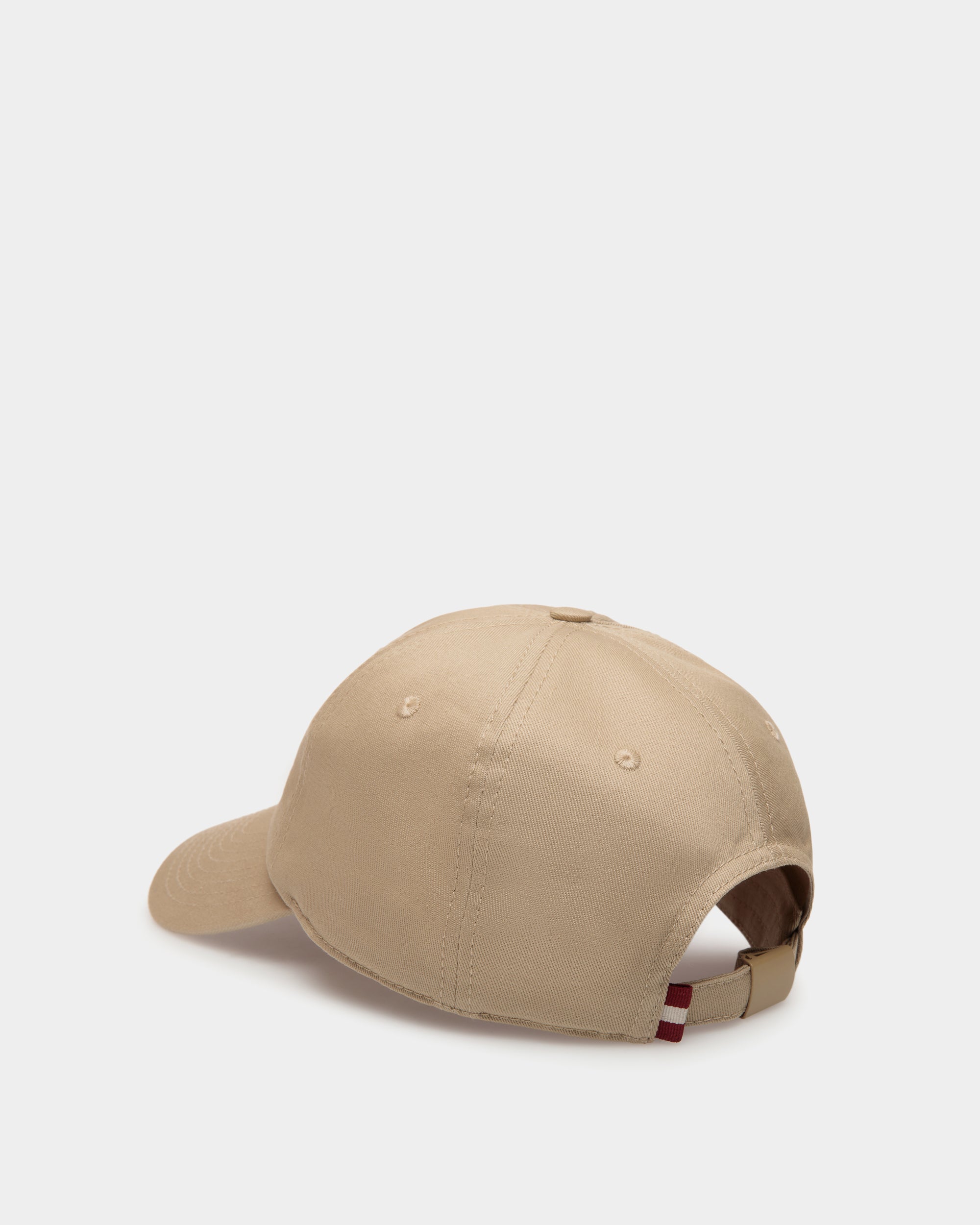 Casquette De Baseball En Coton Beige - Homme - Bally - 03
