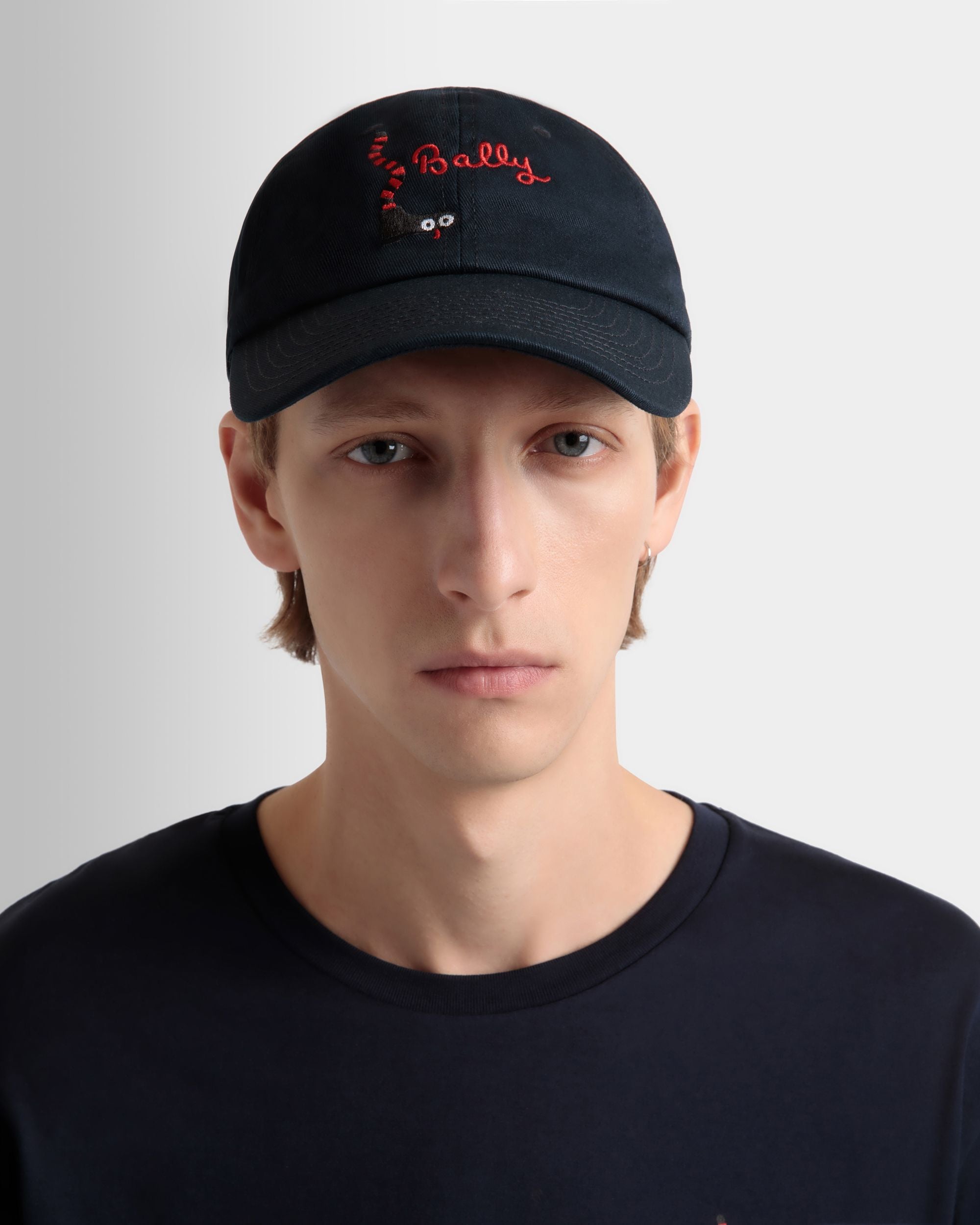 Cappellino In Cotone Navy Blue - Uomo - Bally - 01