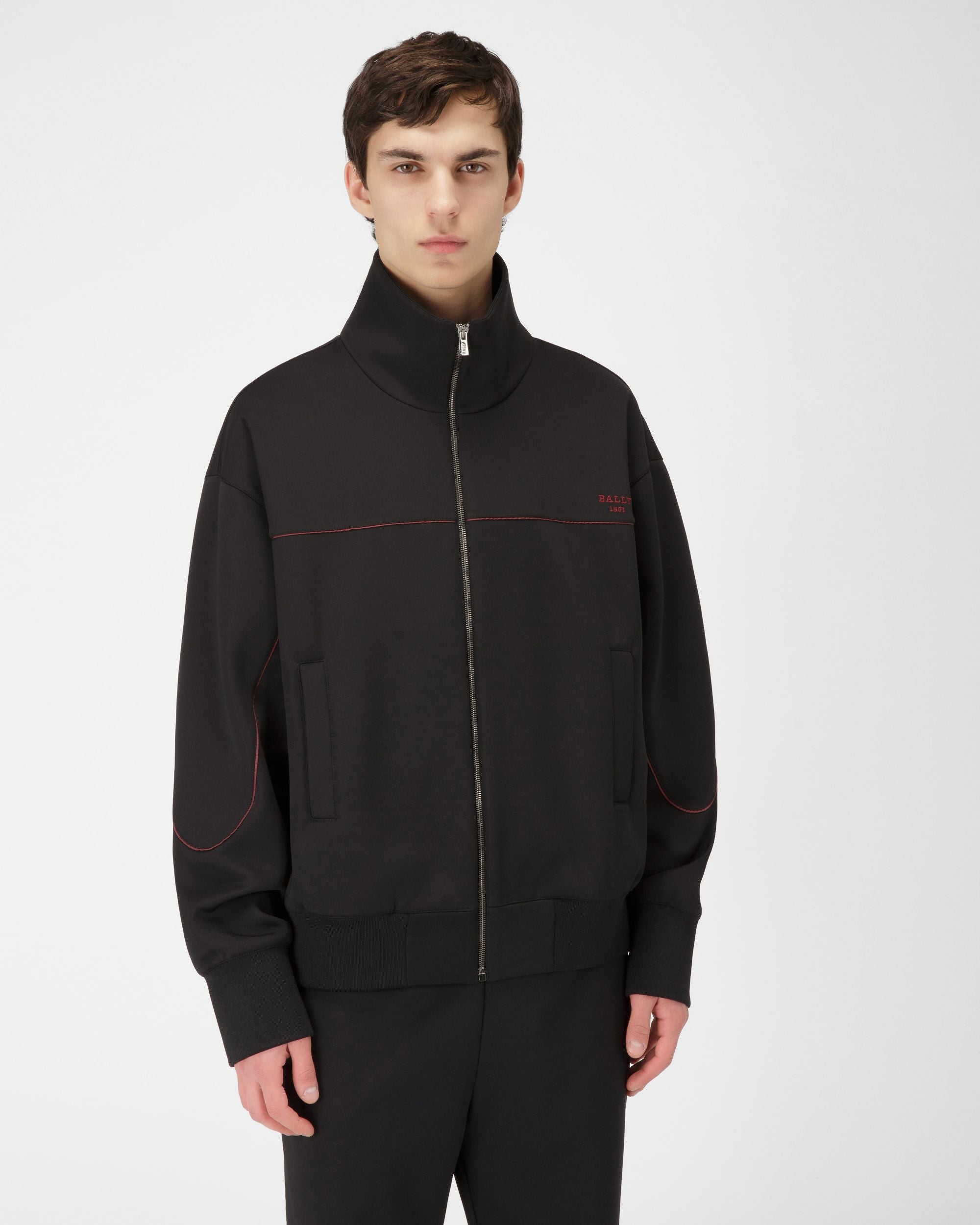 Sweatshirt Aus Schwarzem Polyester-Mischgewebe - Herren - Bally - 01