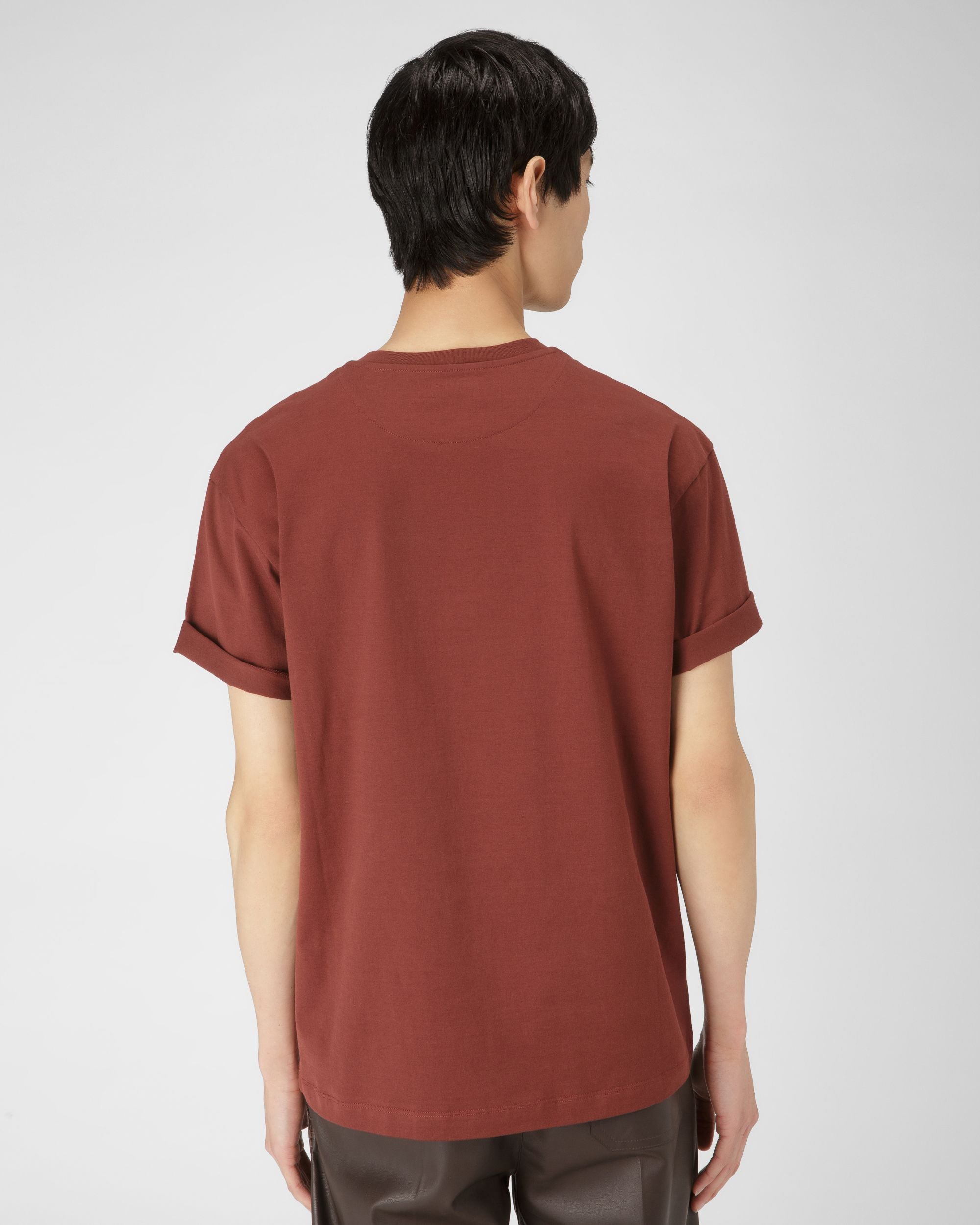 T-Shirt Aus Traditionsroter Bio-Baumwolle - Herren - Bally - 03