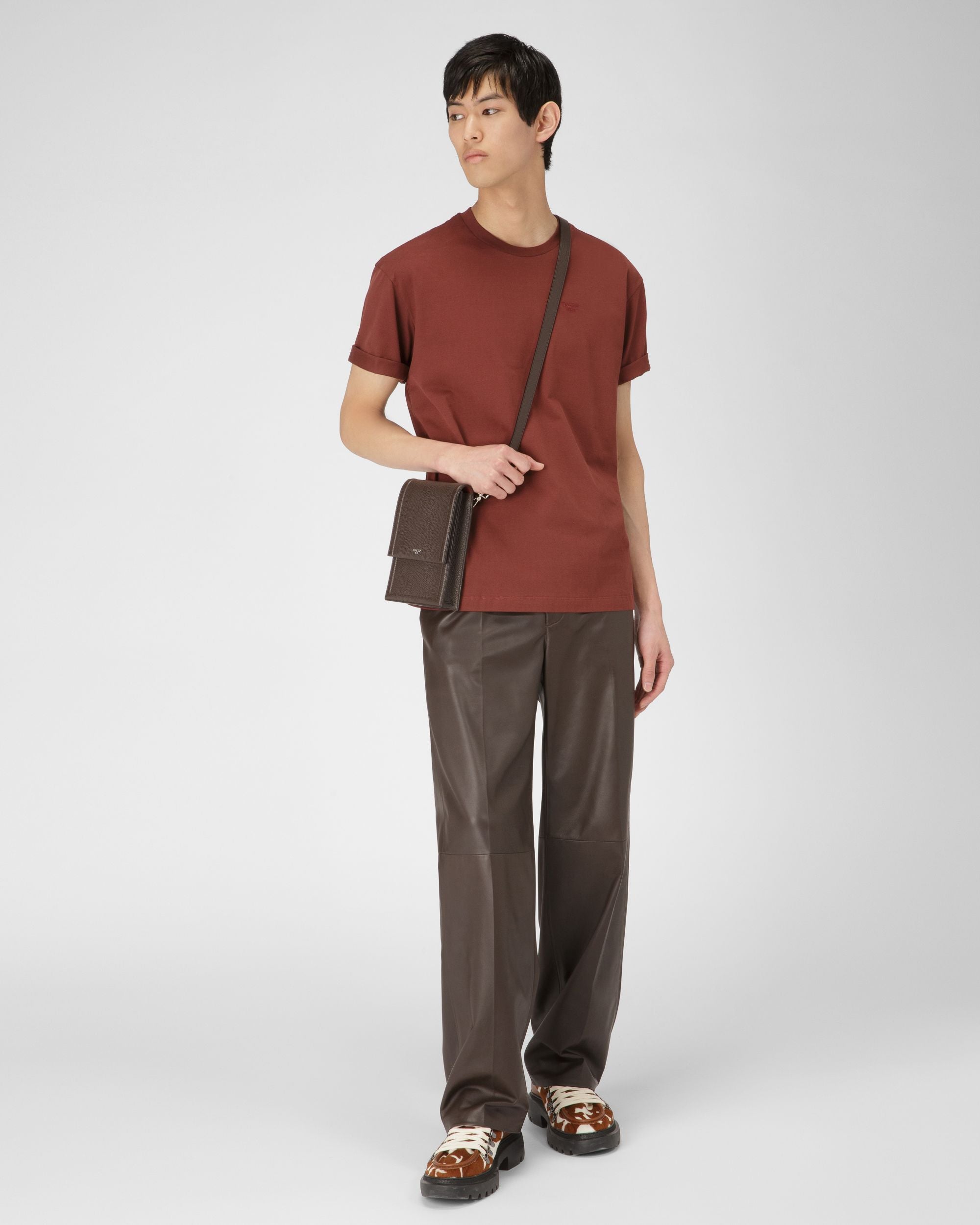 T-Shirt Aus Traditionsroter Bio-Baumwolle - Herren - Bally - 05