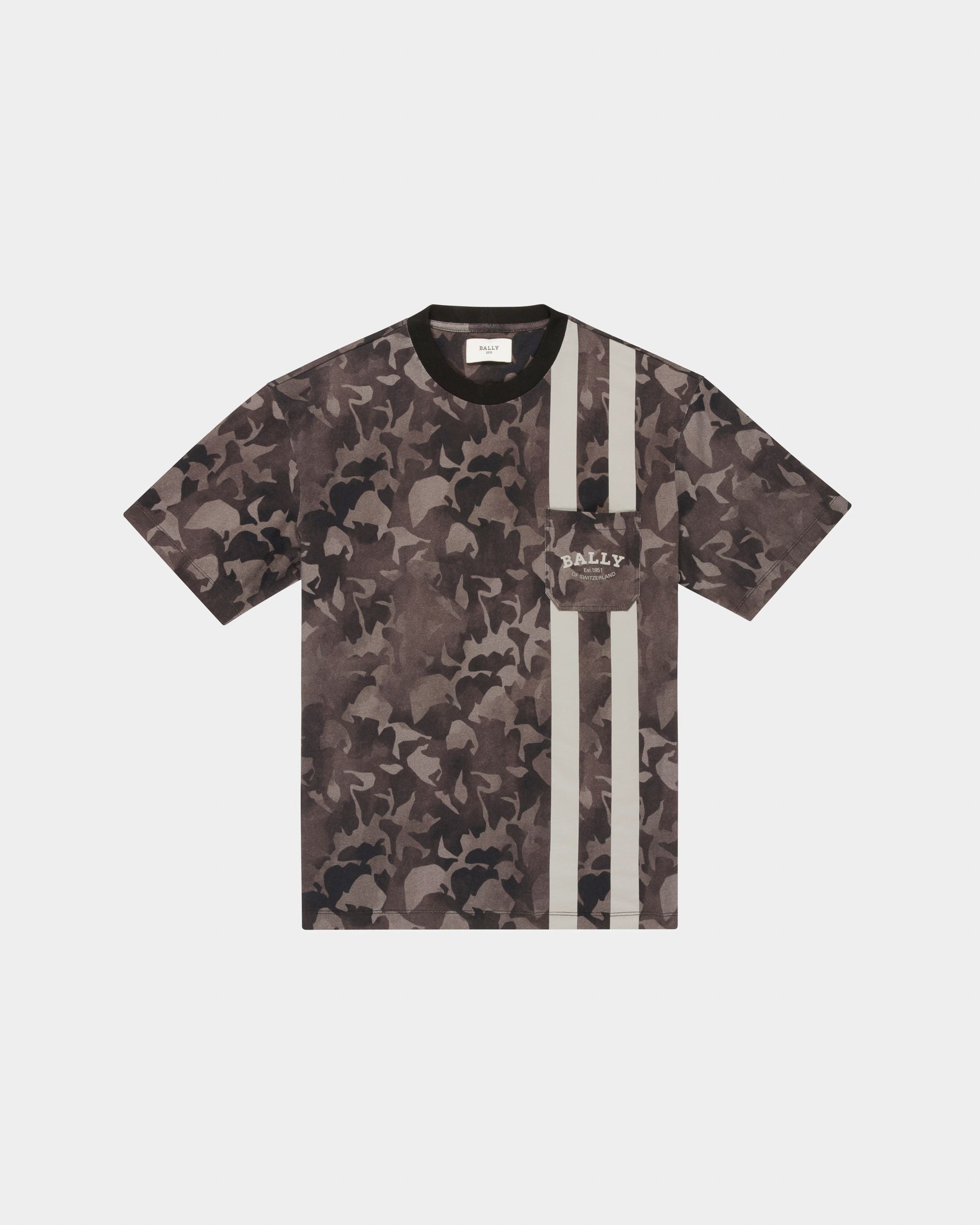 T-Shirt Aus Bio-Baumwolle In Schwarz - Herren - Bally - 04