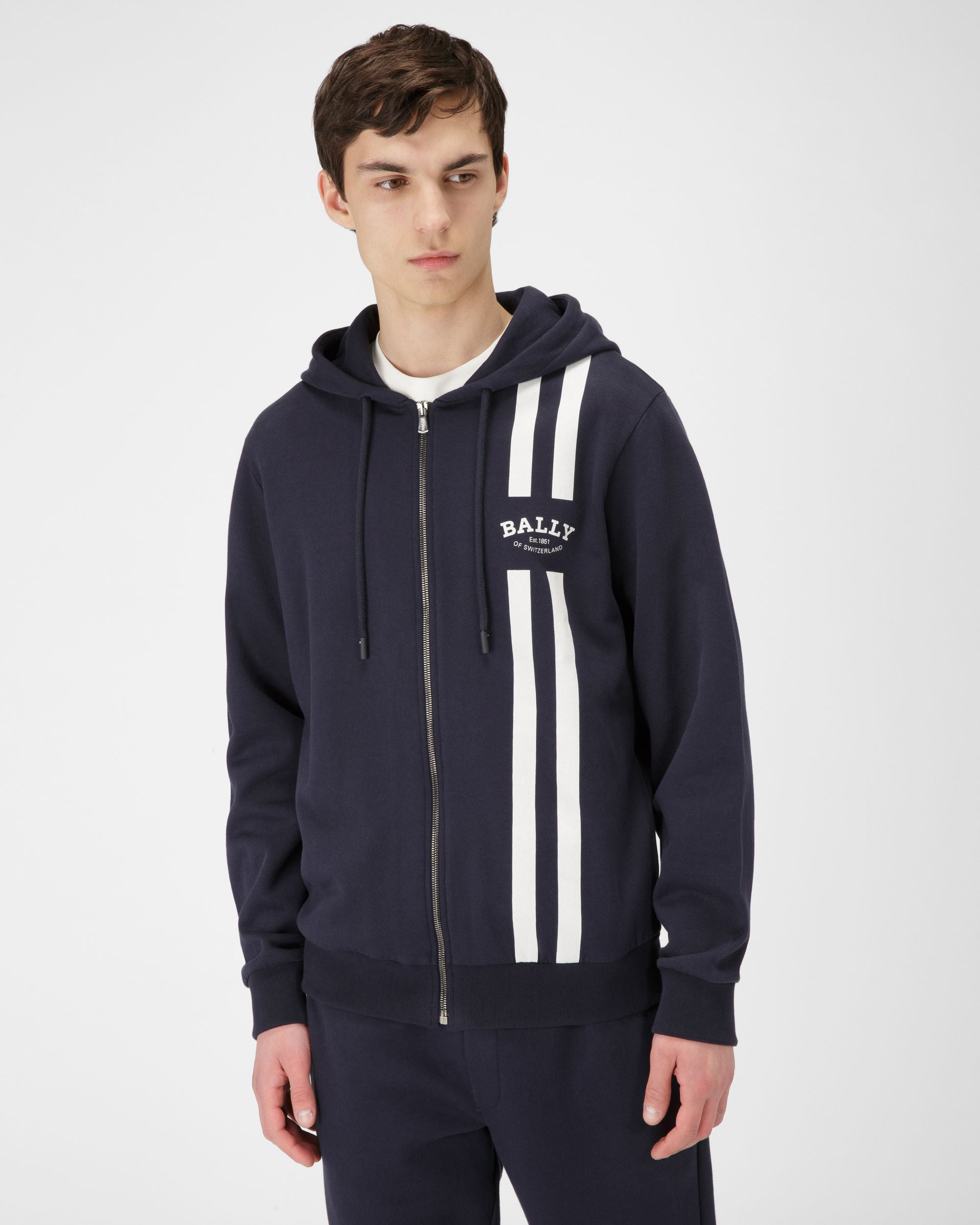 Sweatshirt Aus Baumwolle In Marineblau - Herren - Bally - 02