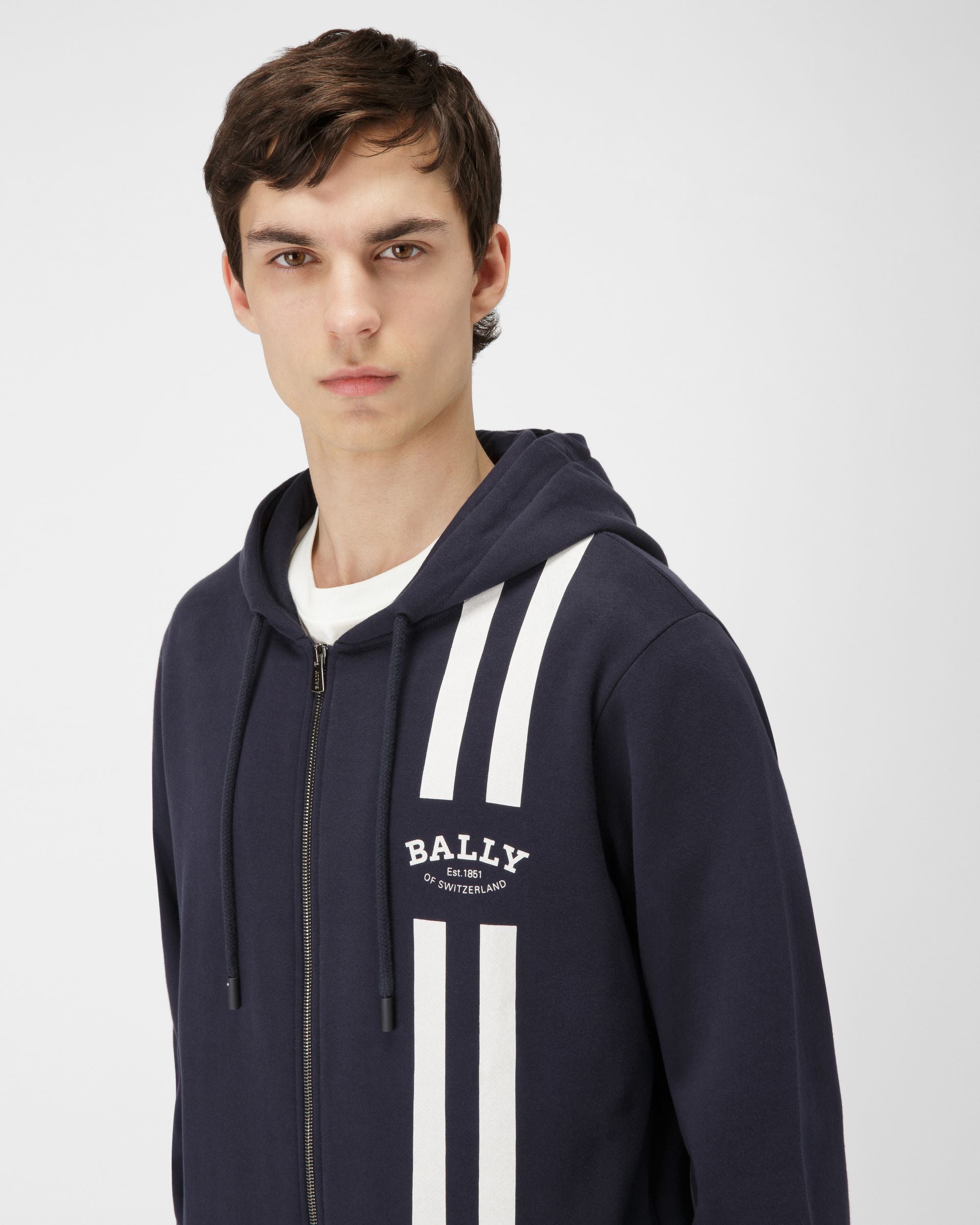 Sweatshirt Aus Baumwolle In Marineblau - Herren - Bally - 04