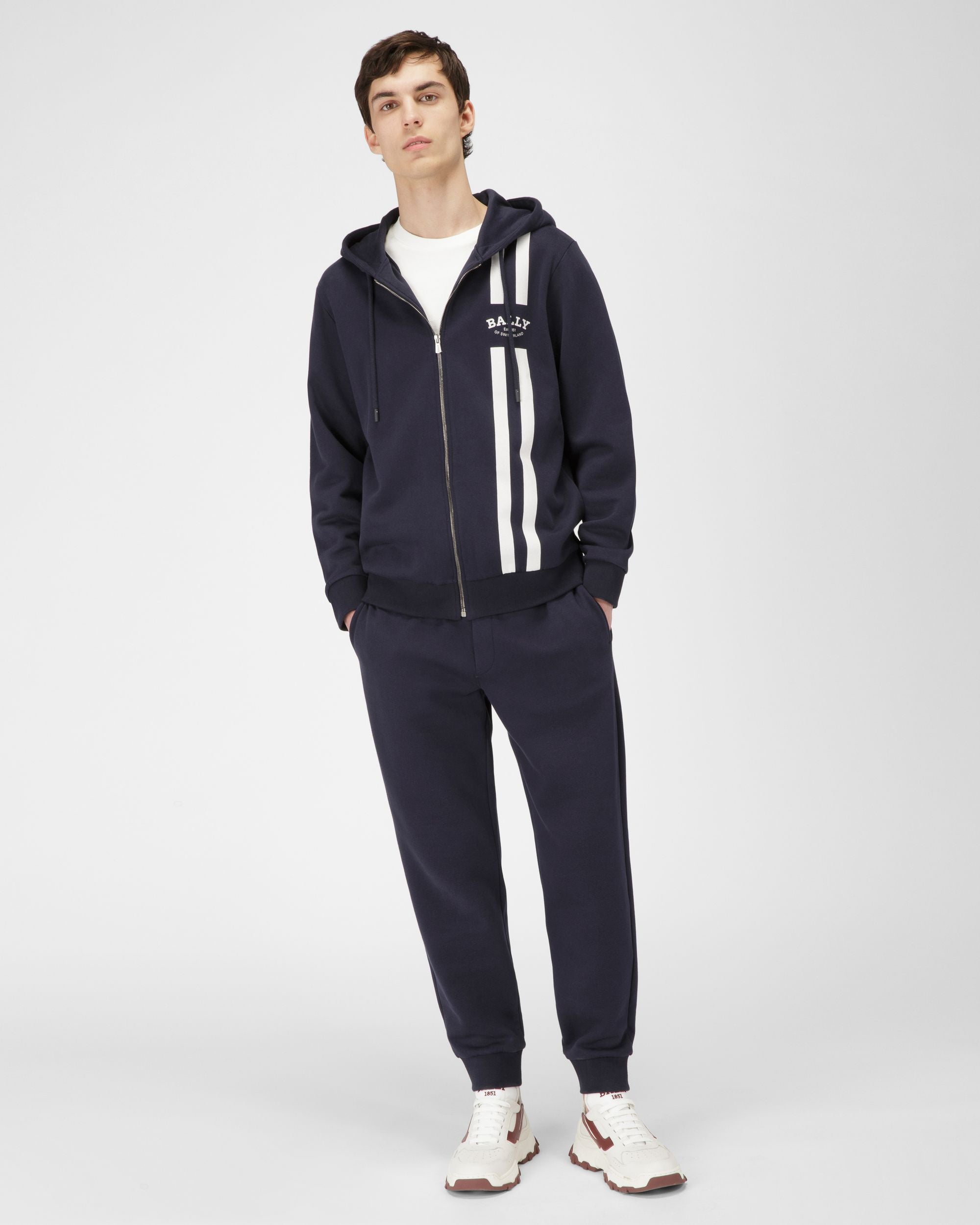 Sweatshirt Aus Baumwolle In Marineblau - Herren - Bally - 05