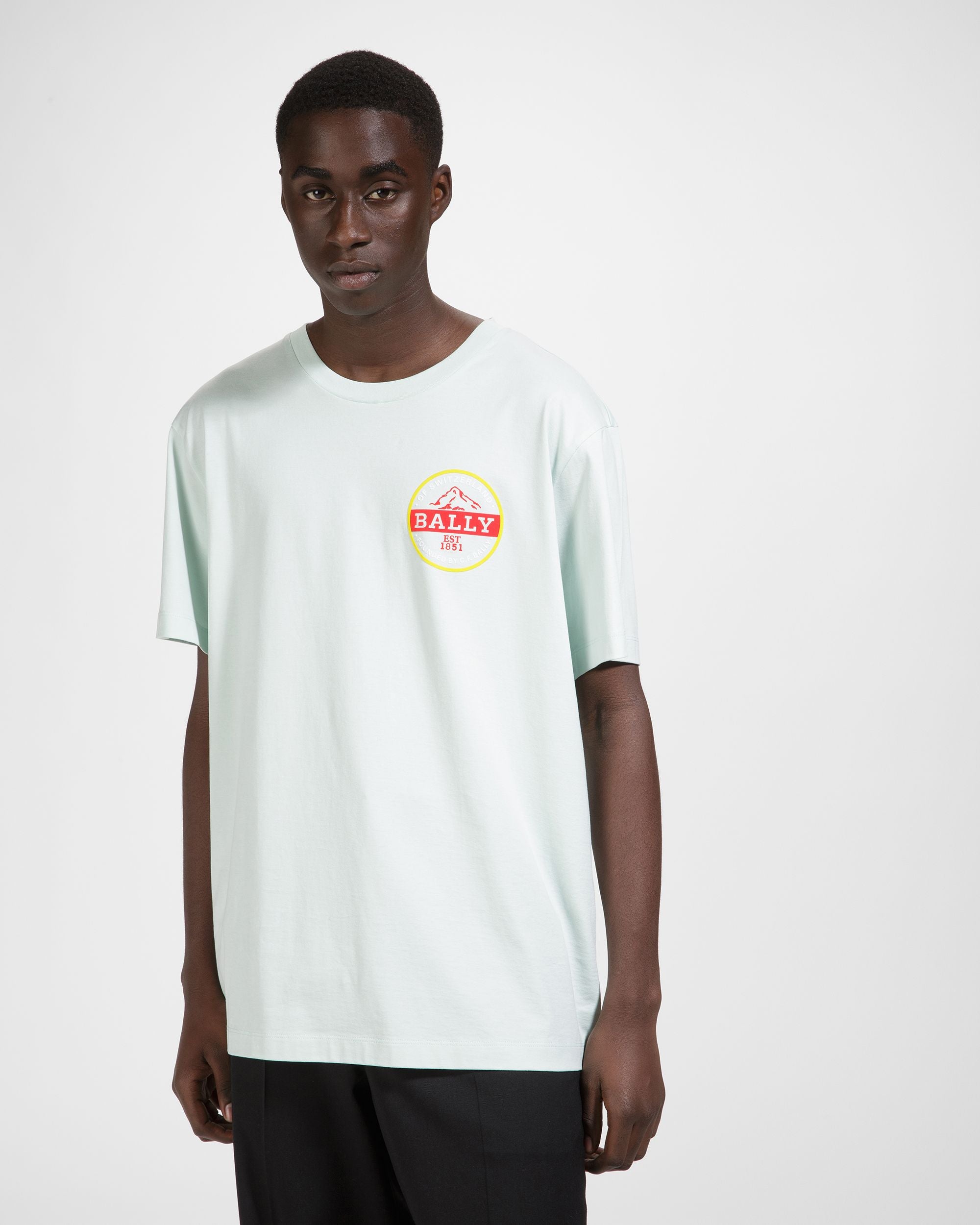 T-Shirt Mit Heritage-Logo Baumwoll-T-Shirt In Weiß - Herren - Bally - 02