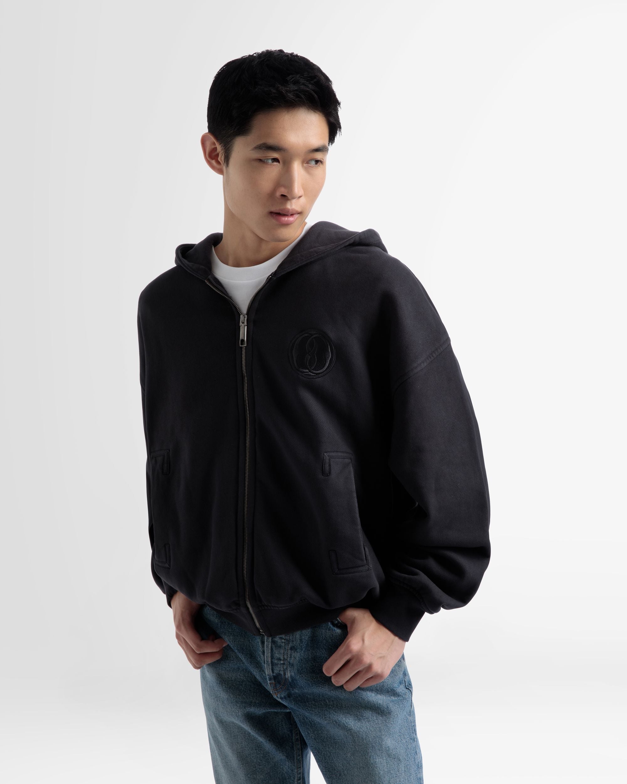 Kapuzensweatjacke Aus Baumwolle In Schwarz - Herren - Bally - 03