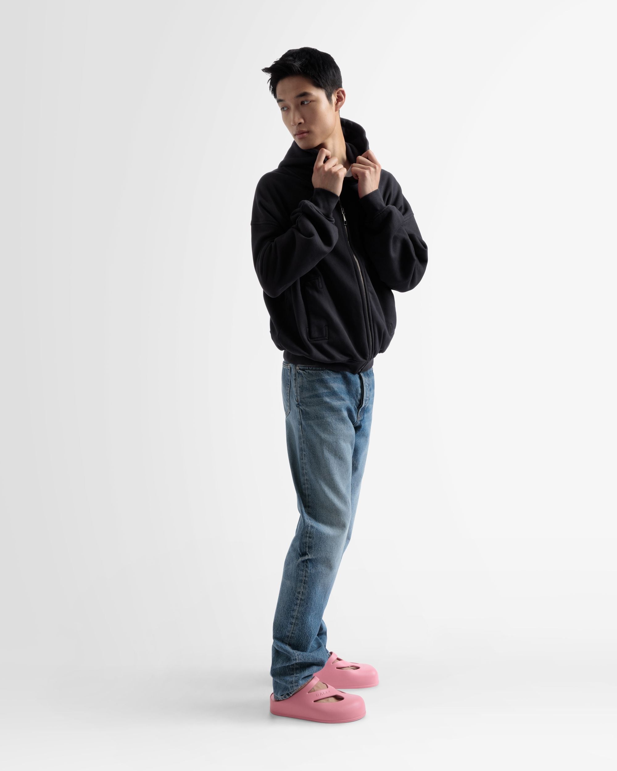 Kapuzensweatjacke Aus Baumwolle In Schwarz - Herren - Bally - 05