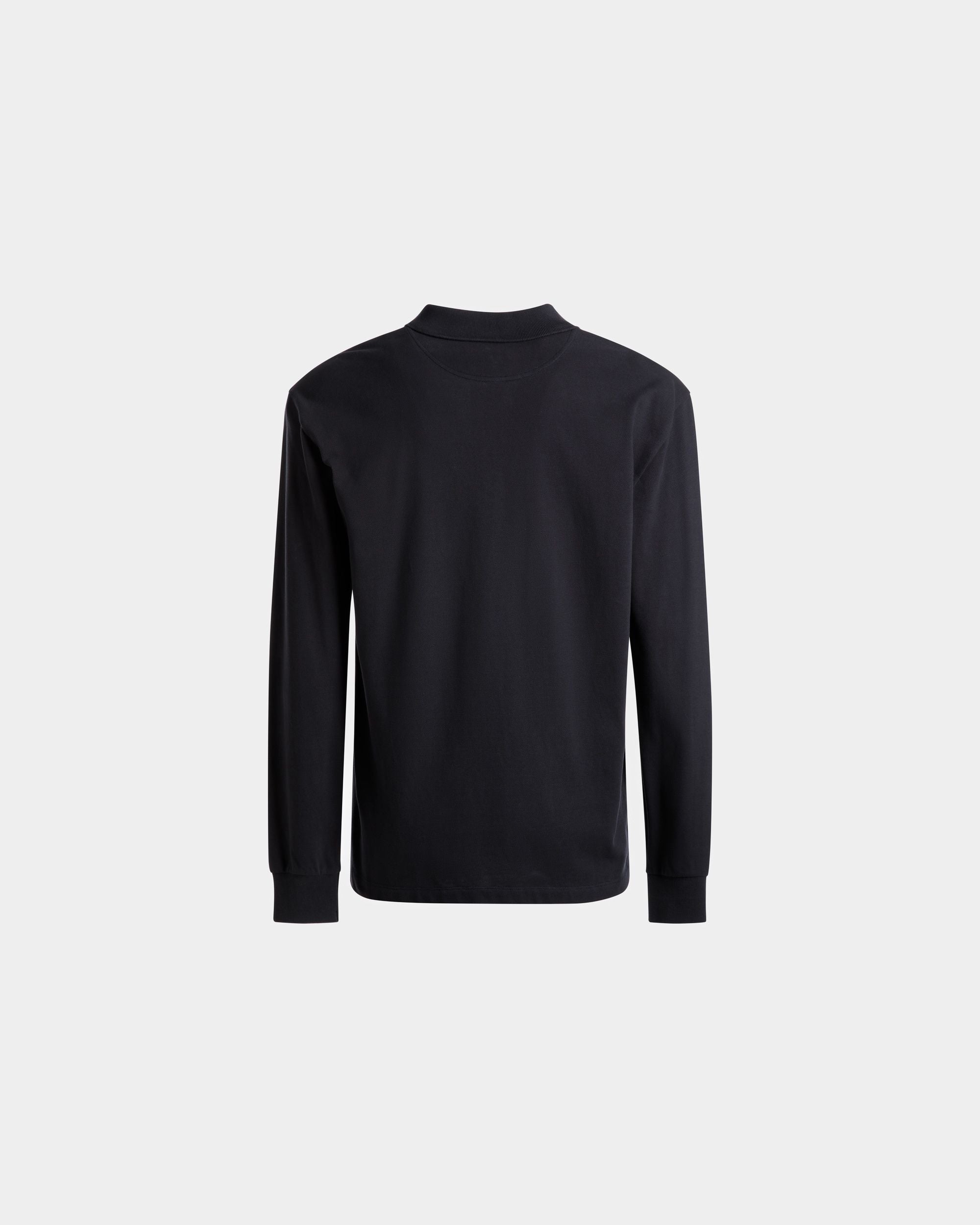 Polo A Maniche Lunghe In Cotone Blu Scuro - Uomo - Bally - 03