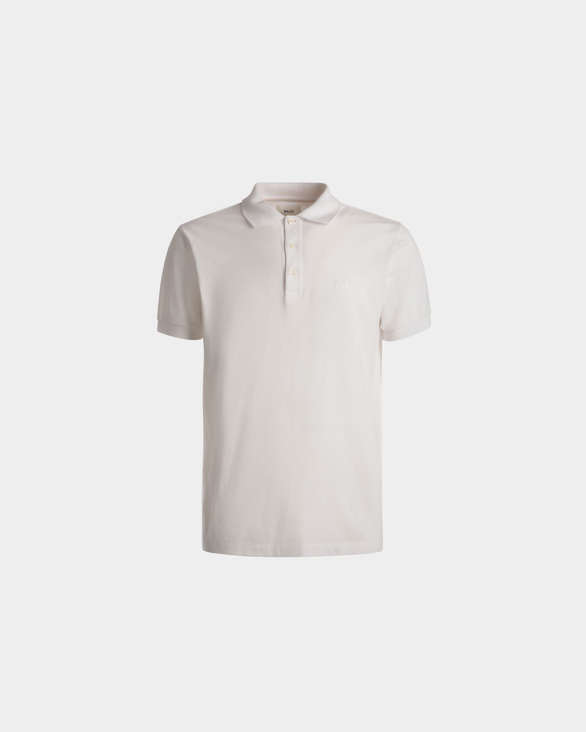 Kurzarm-Poloshirt Aus weißer Baumwolle - Herren - Bally - 01