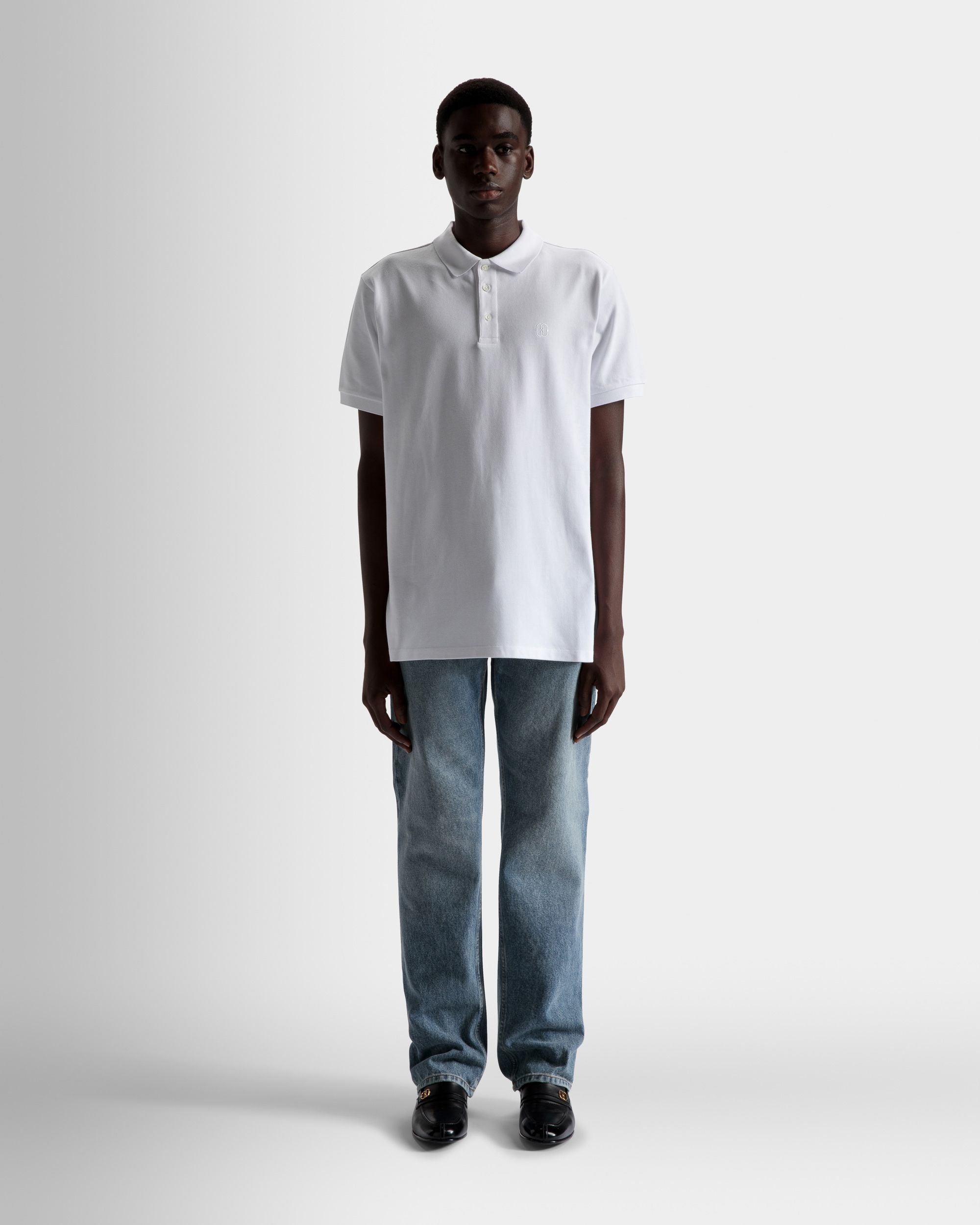 Kurzarm-Poloshirt Aus weißer Baumwolle - Herren - Bally - 02