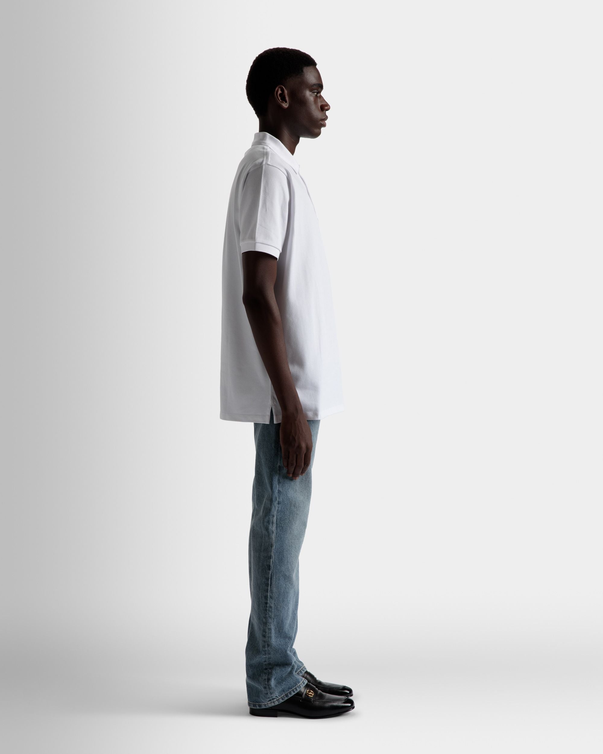 Kurzarm-Poloshirt Aus weißer Baumwolle - Herren - Bally - 05