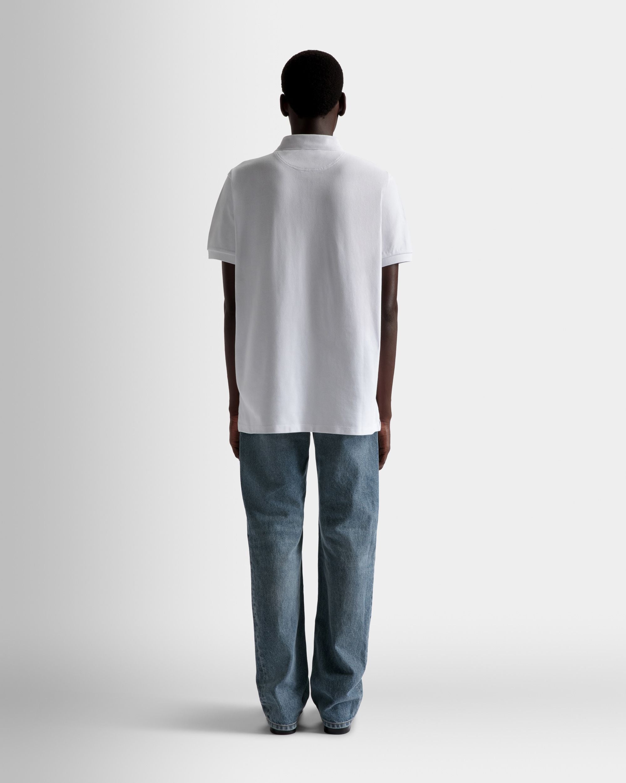 Kurzarm-Poloshirt Aus weißer Baumwolle - Herren - Bally - 06