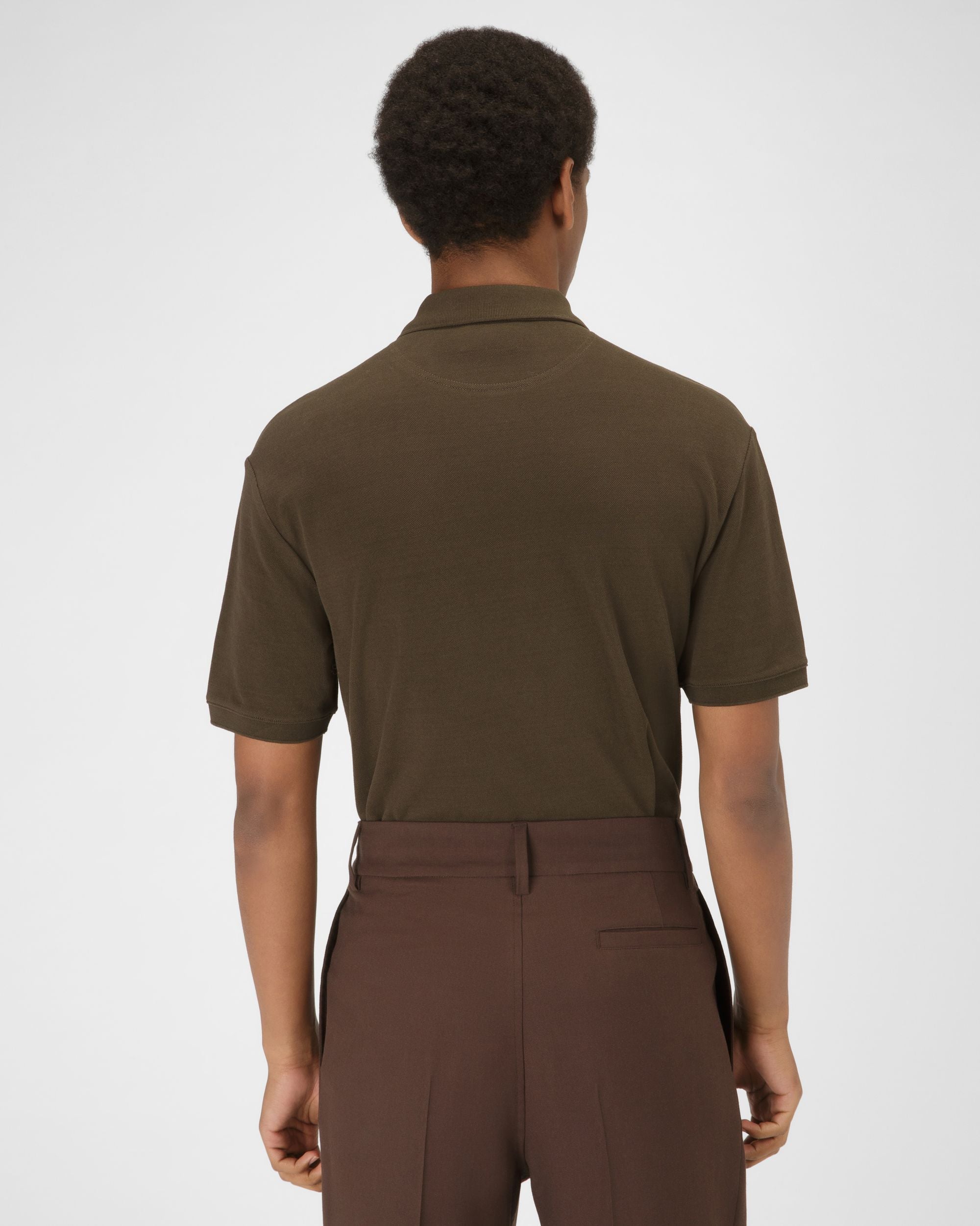 Polo B-Chain In Cotone Verde Militare - Uomo - Bally - 03