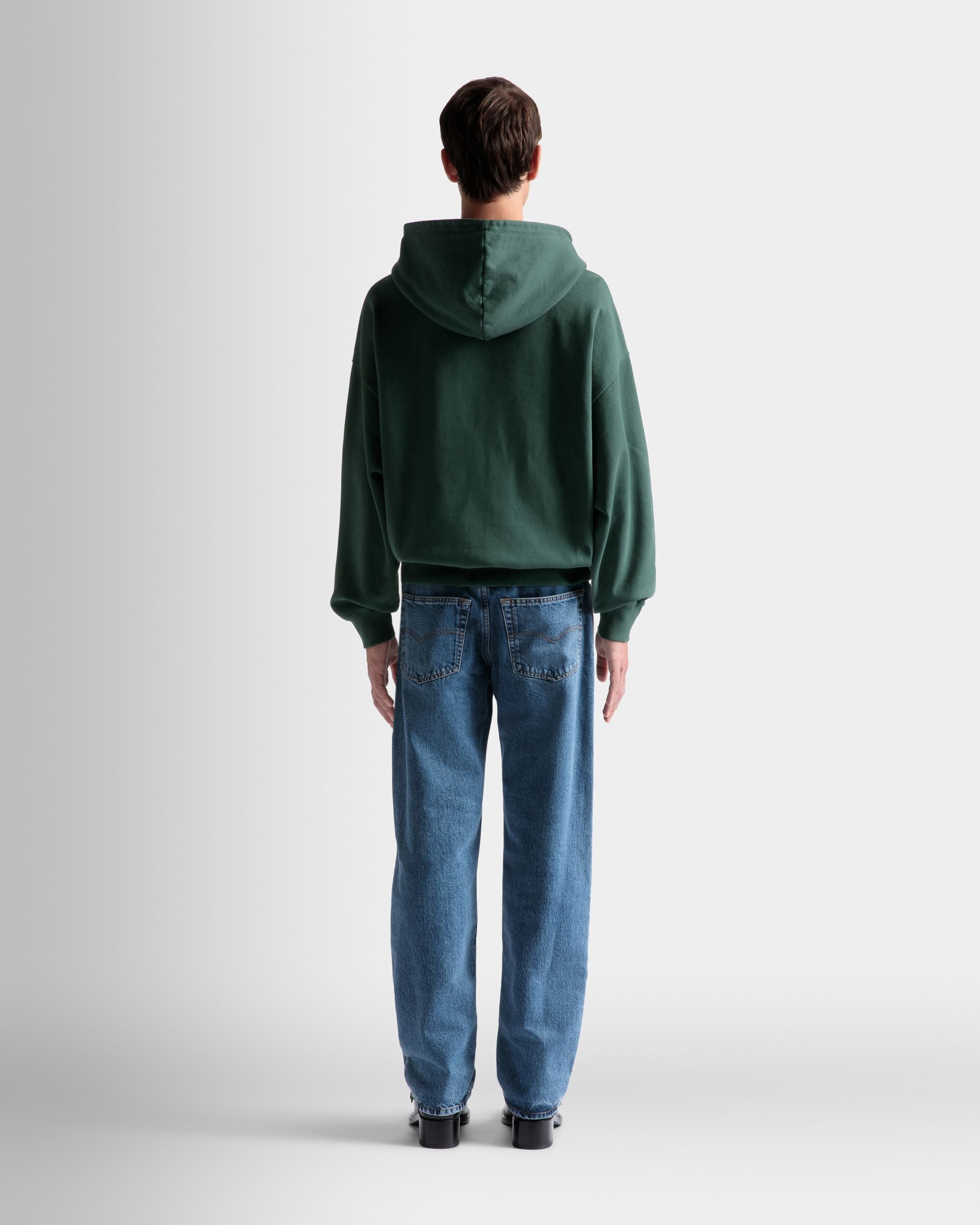 Kapuzensweatshirt mit Foliendruck Aus Baumwolle in Kelly Green - Herren - Bally - 06