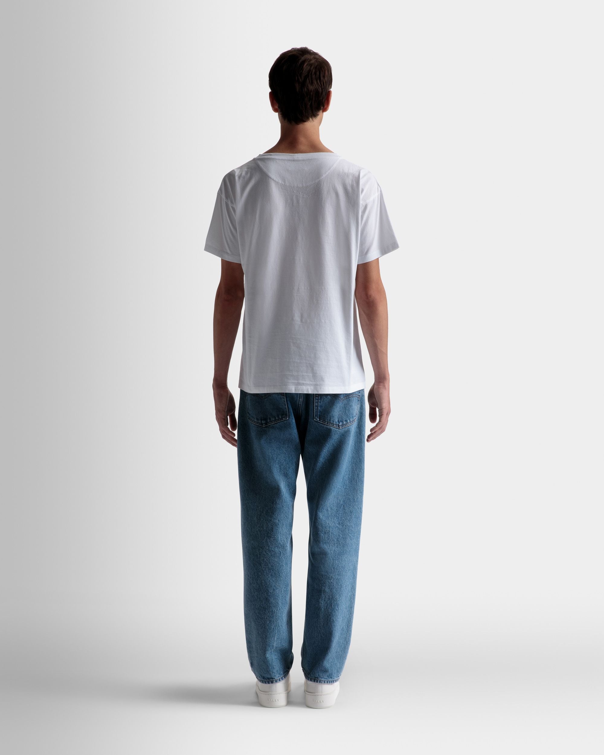 T-Shirt mit Train-Motiv Aus weißer Baumwolle - Herren - Bally - 06