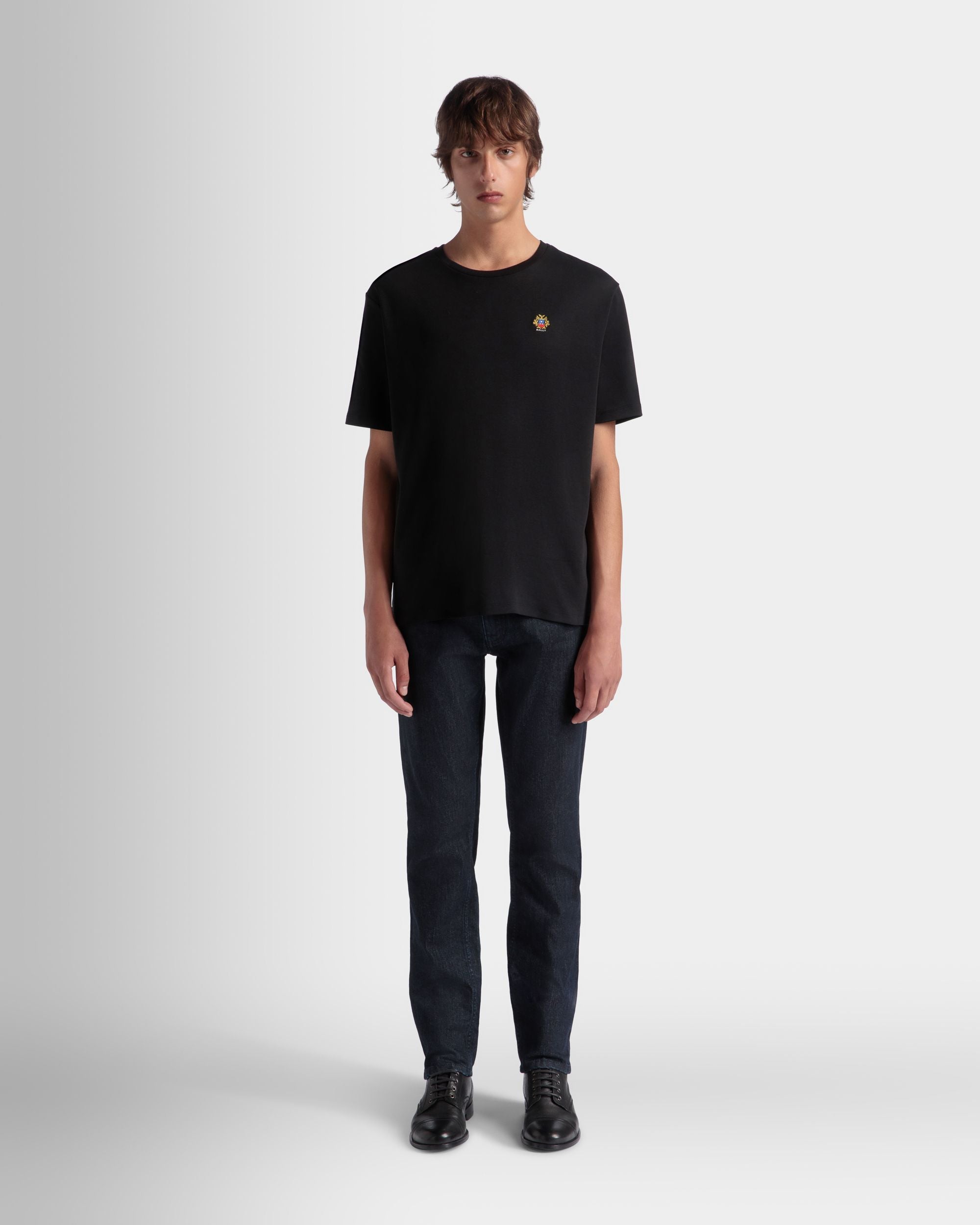 T-Shirt Aus Baumwolle In Schwarz Aus Der Adrien Brody Travel-Kollektion - Herren - Bally - 02