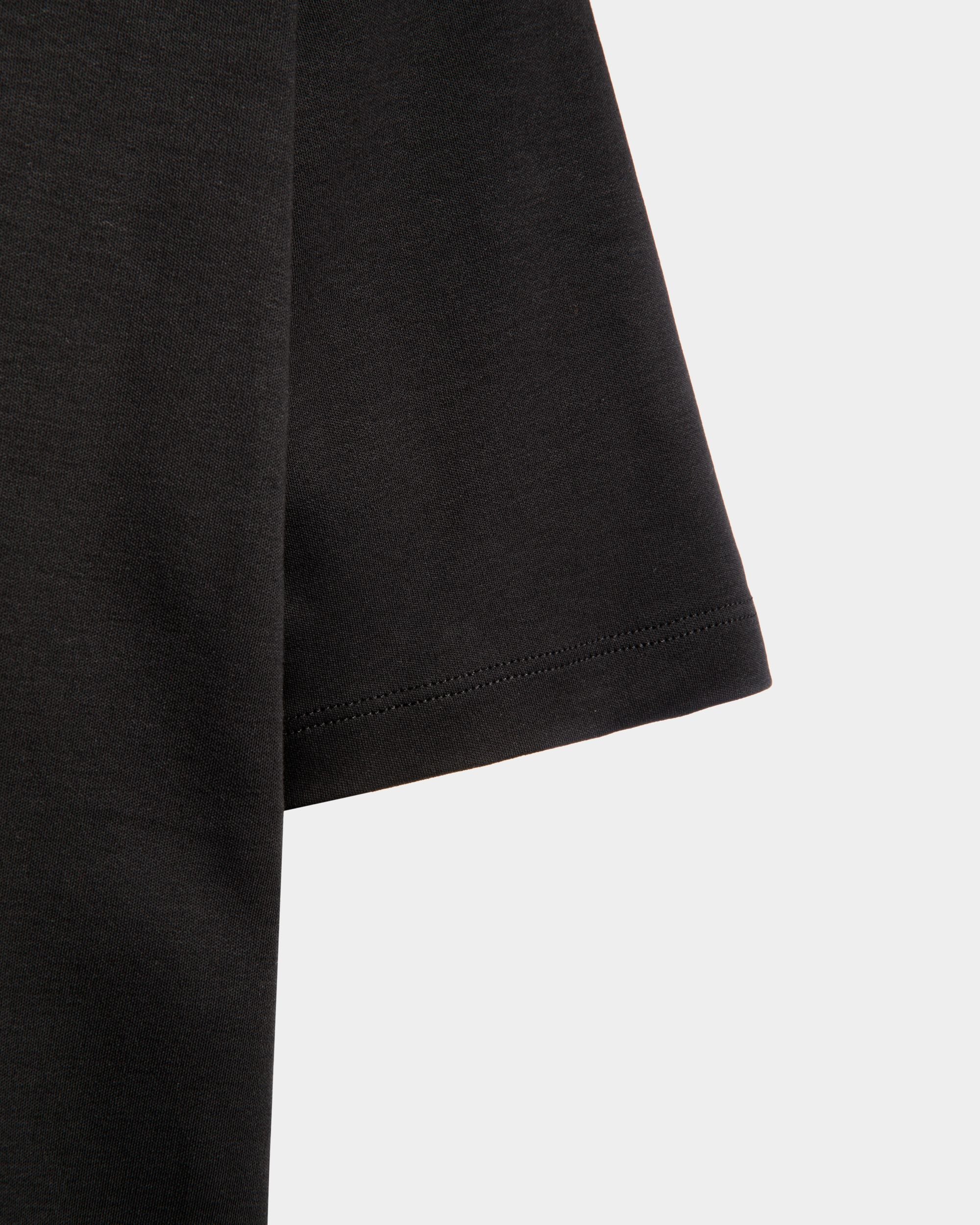 T-Shirt Aus Baumwolle In Schwarz Aus Der Adrien Brody Travel-Kollektion - Herren - Bally - 05