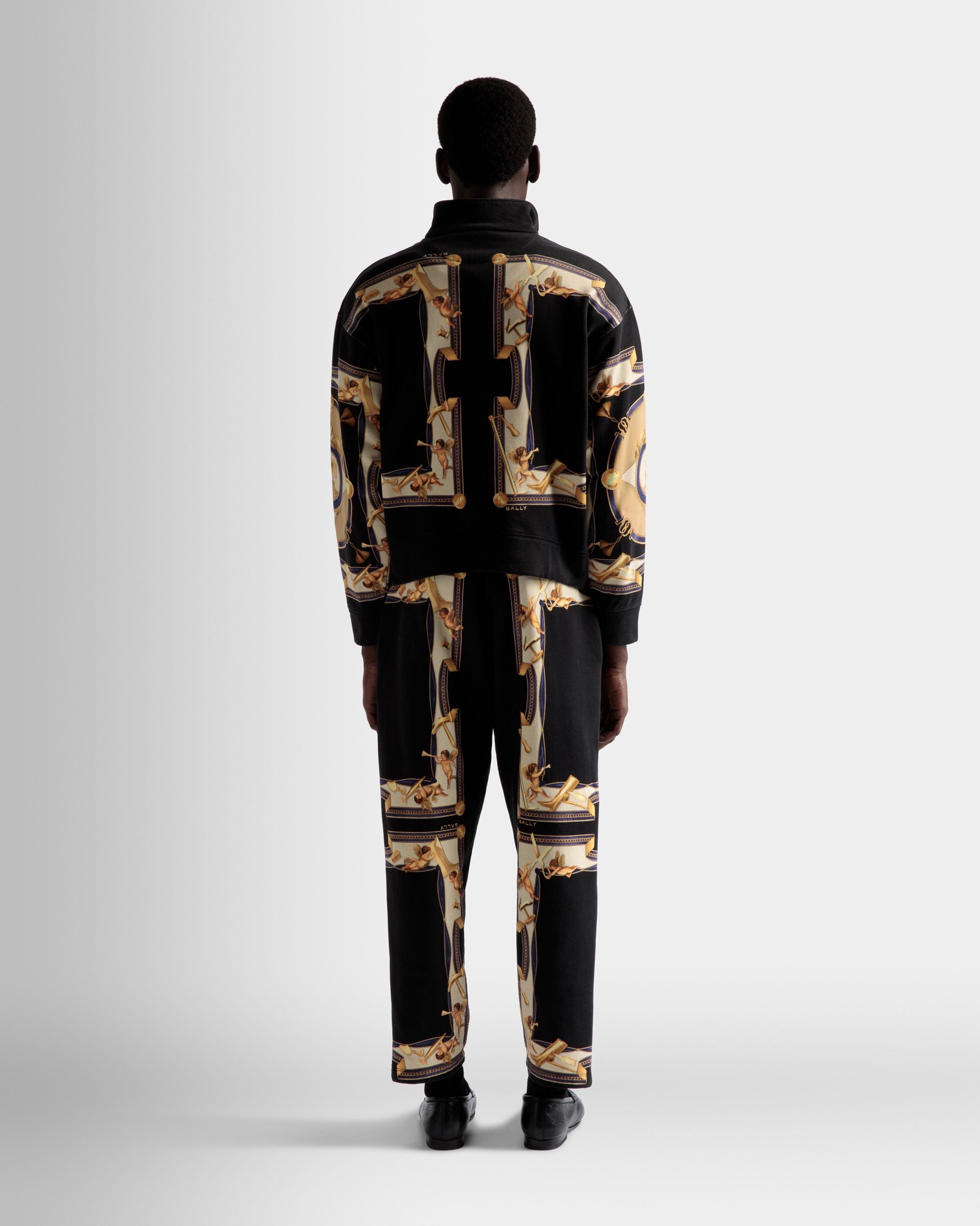 Felpa Con Stampa In Cotone Nero - Uomo - Bally - 06