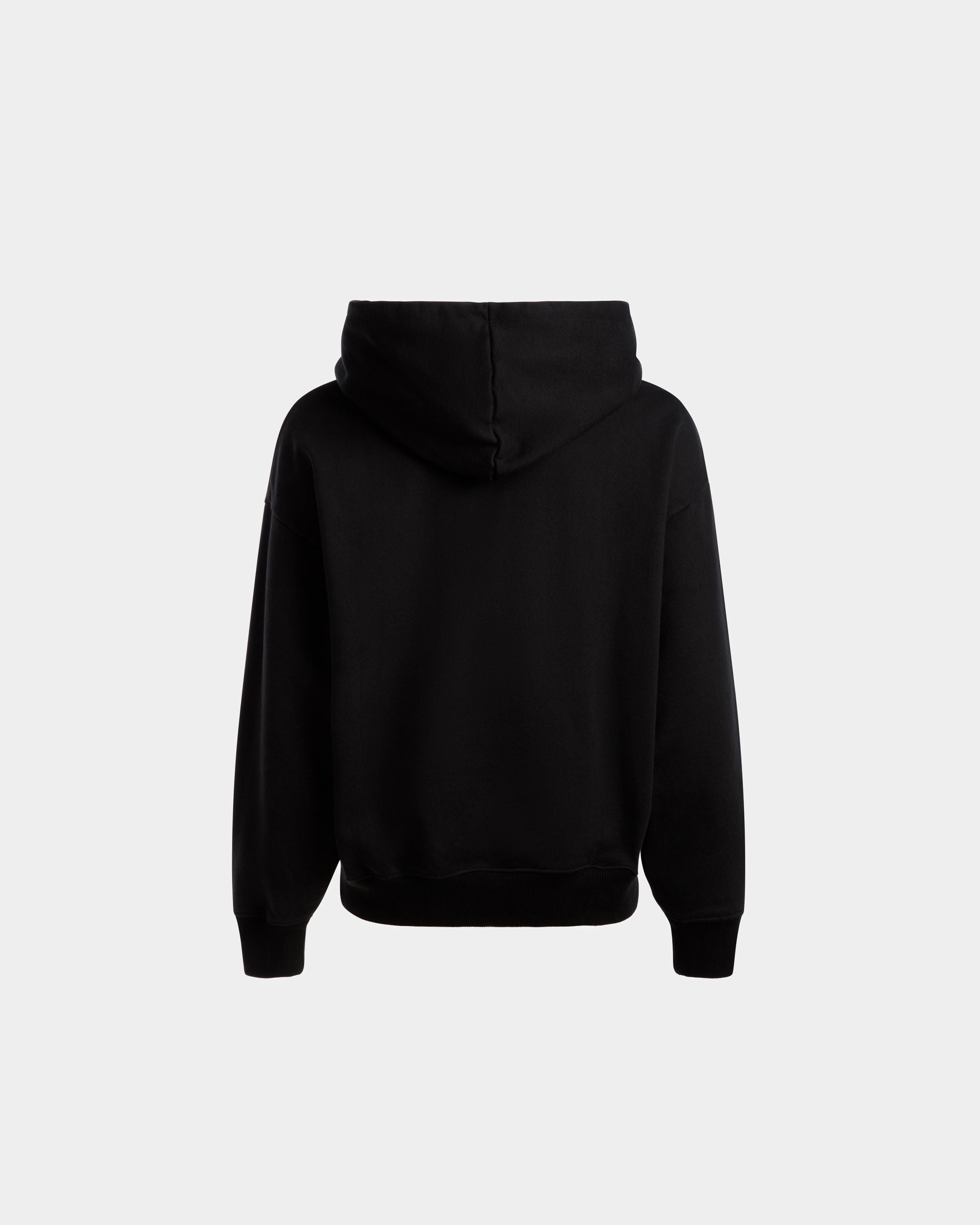 Felpa Con Cappuccio E Logo In Cotone Nero - Uomo - Bally - 07