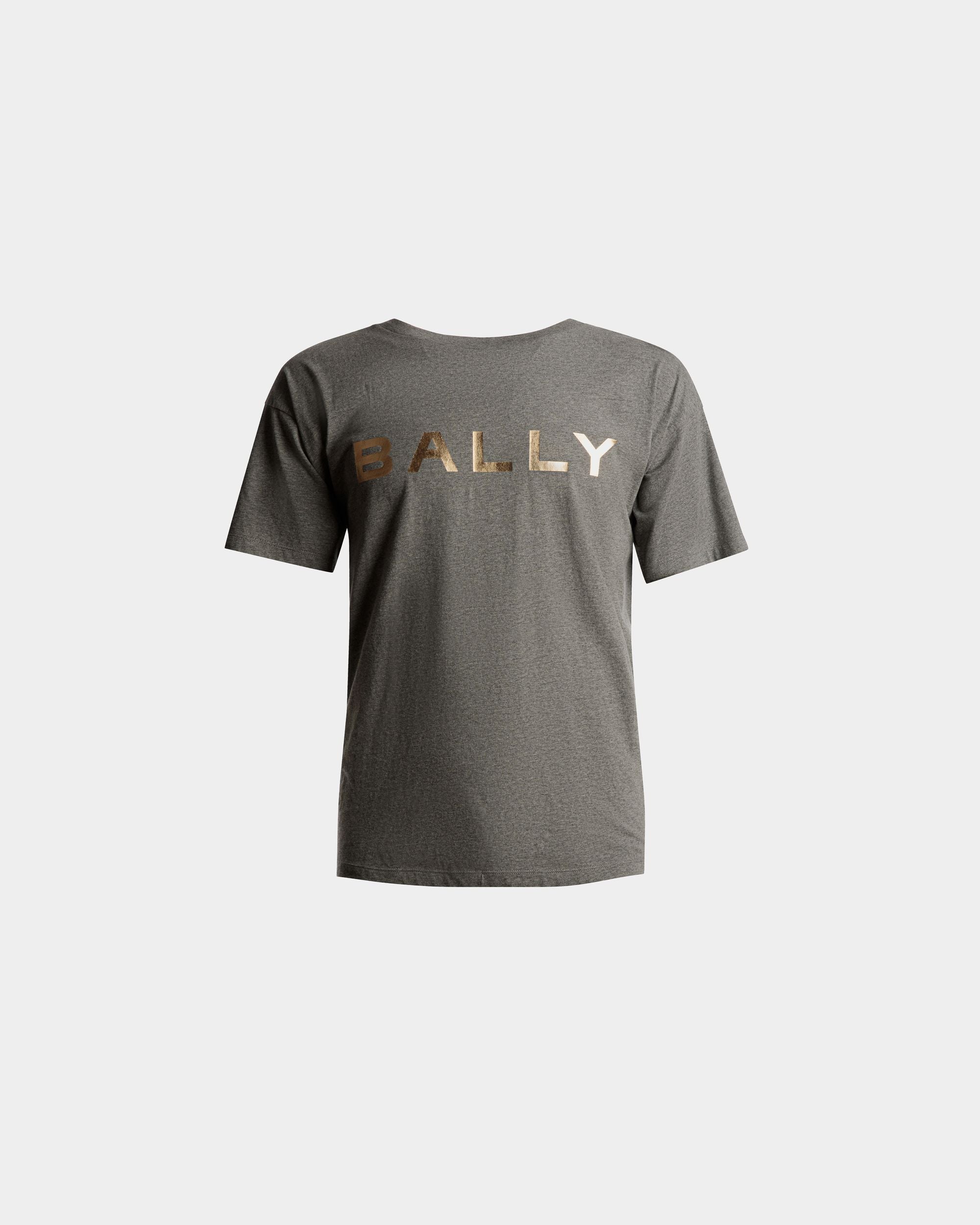 T-Shirt Mit Logo Aus Grau Melierter Baumwolle - Herren - Bally - 01