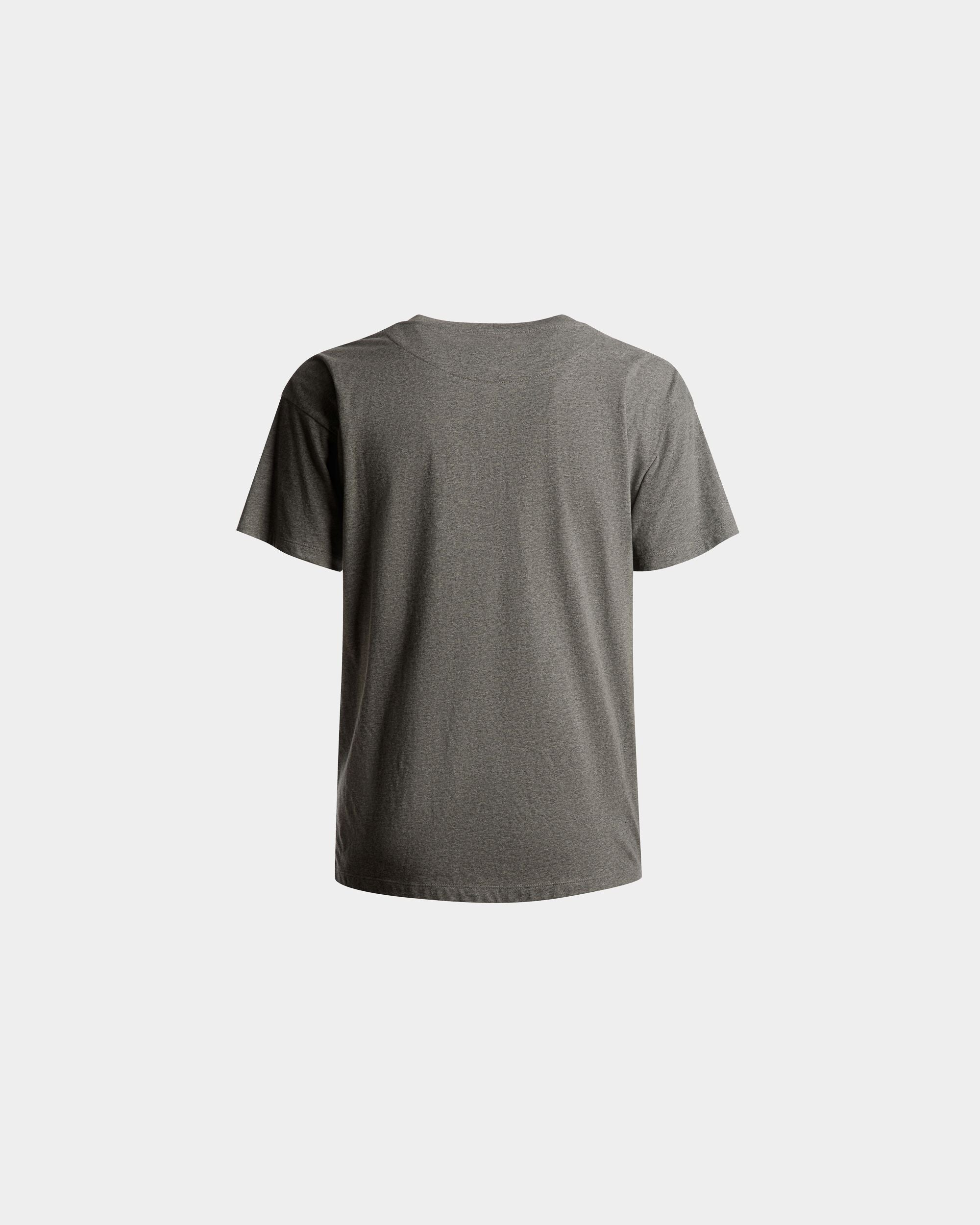 T-Shirt Mit Logo Aus Grau Melierter Baumwolle - Herren - Bally - 07