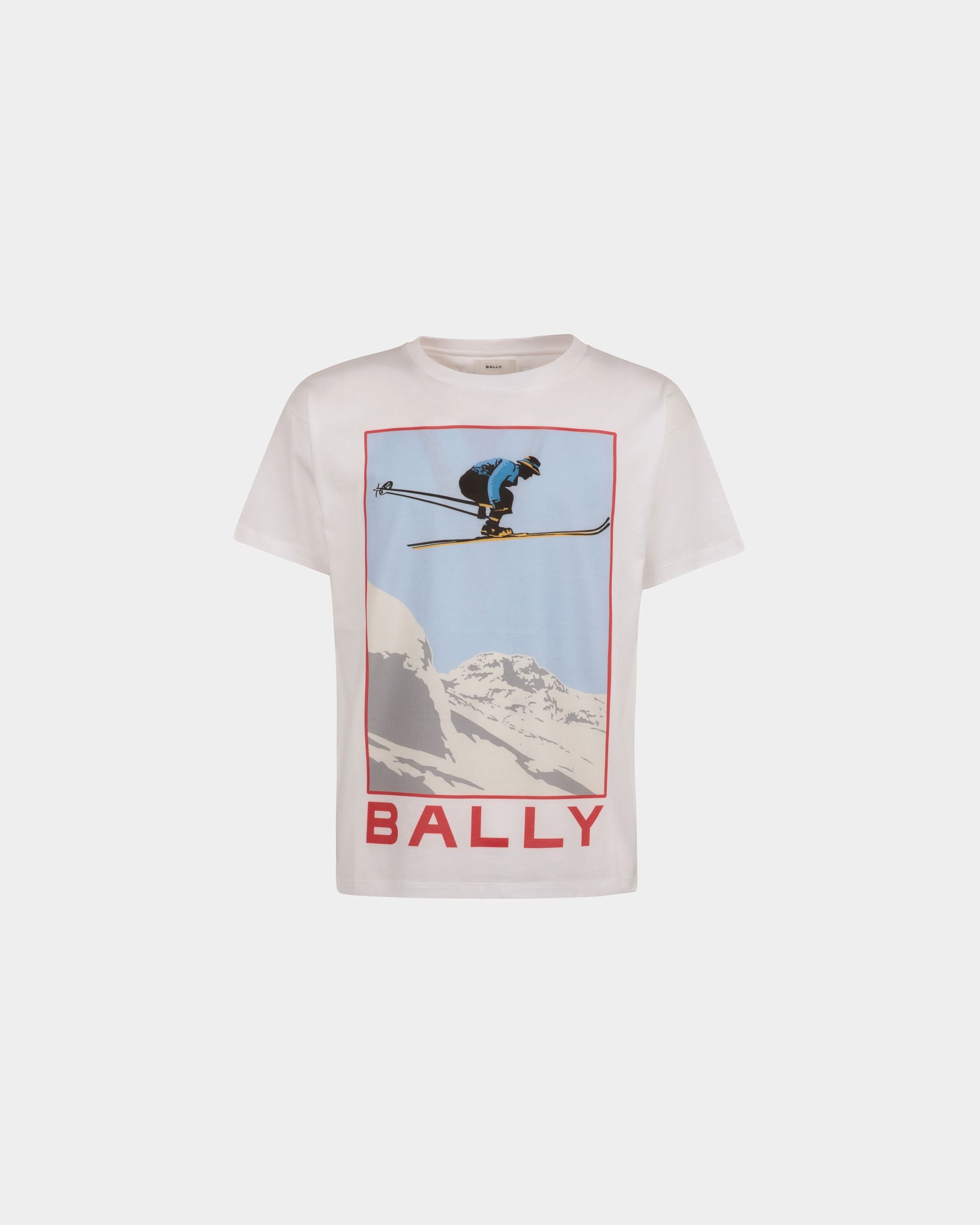 T-Shirt Aus Weißer Baumwolle Mit Print - Herren - Bally - 01
