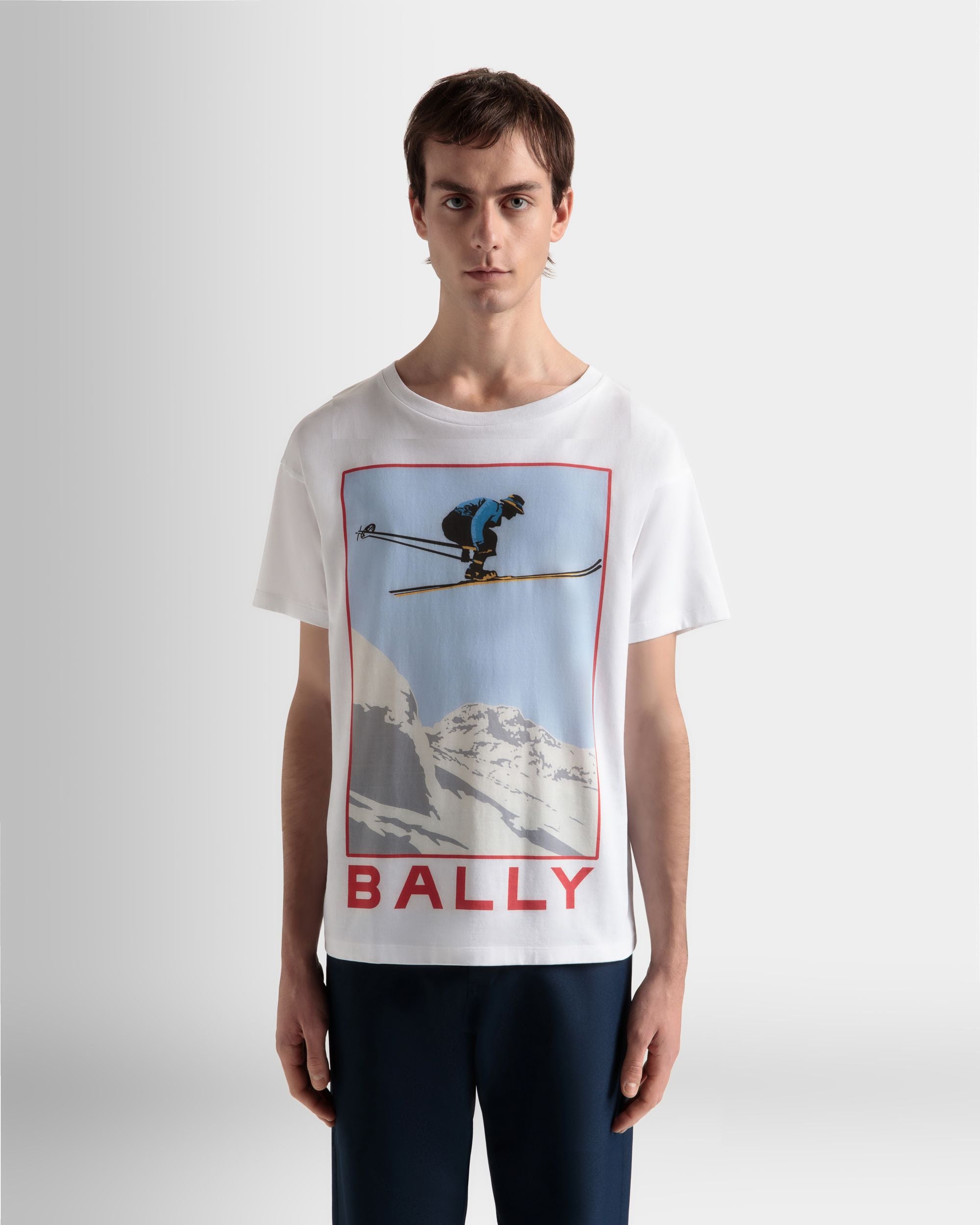 T-Shirt Aus Weißer Baumwolle Mit Print - Herren - Bally - 03