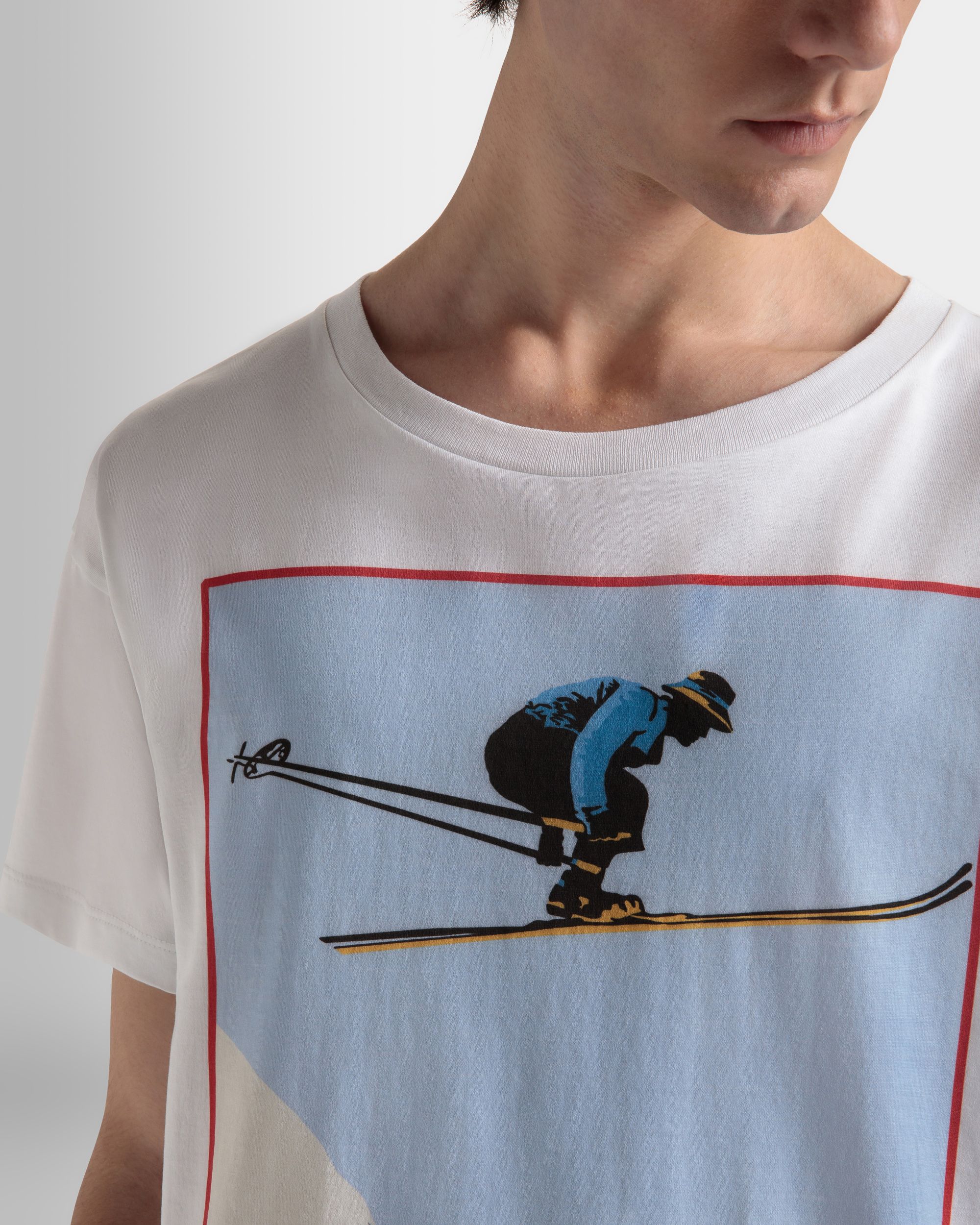 T-Shirt Aus Weißer Baumwolle Mit Print - Herren - Bally - 04