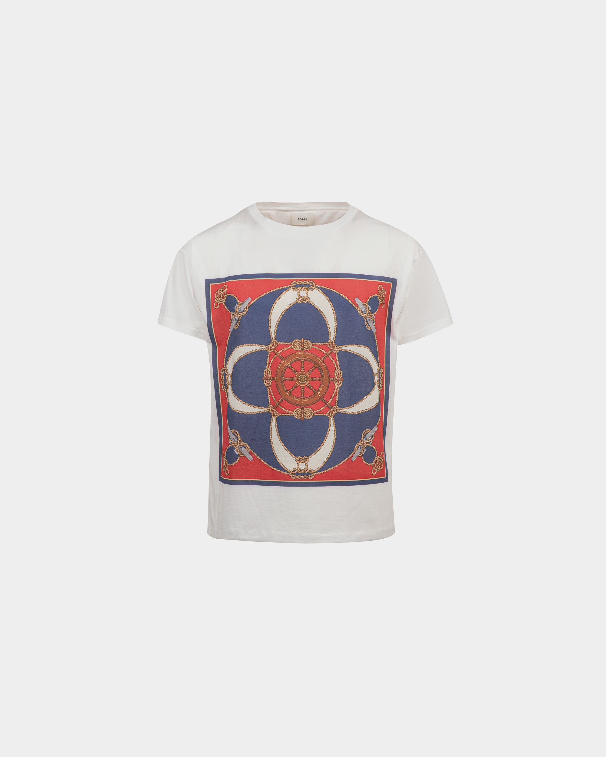 T-Shirt En Coton Blanc - Homme - Bally - 01
