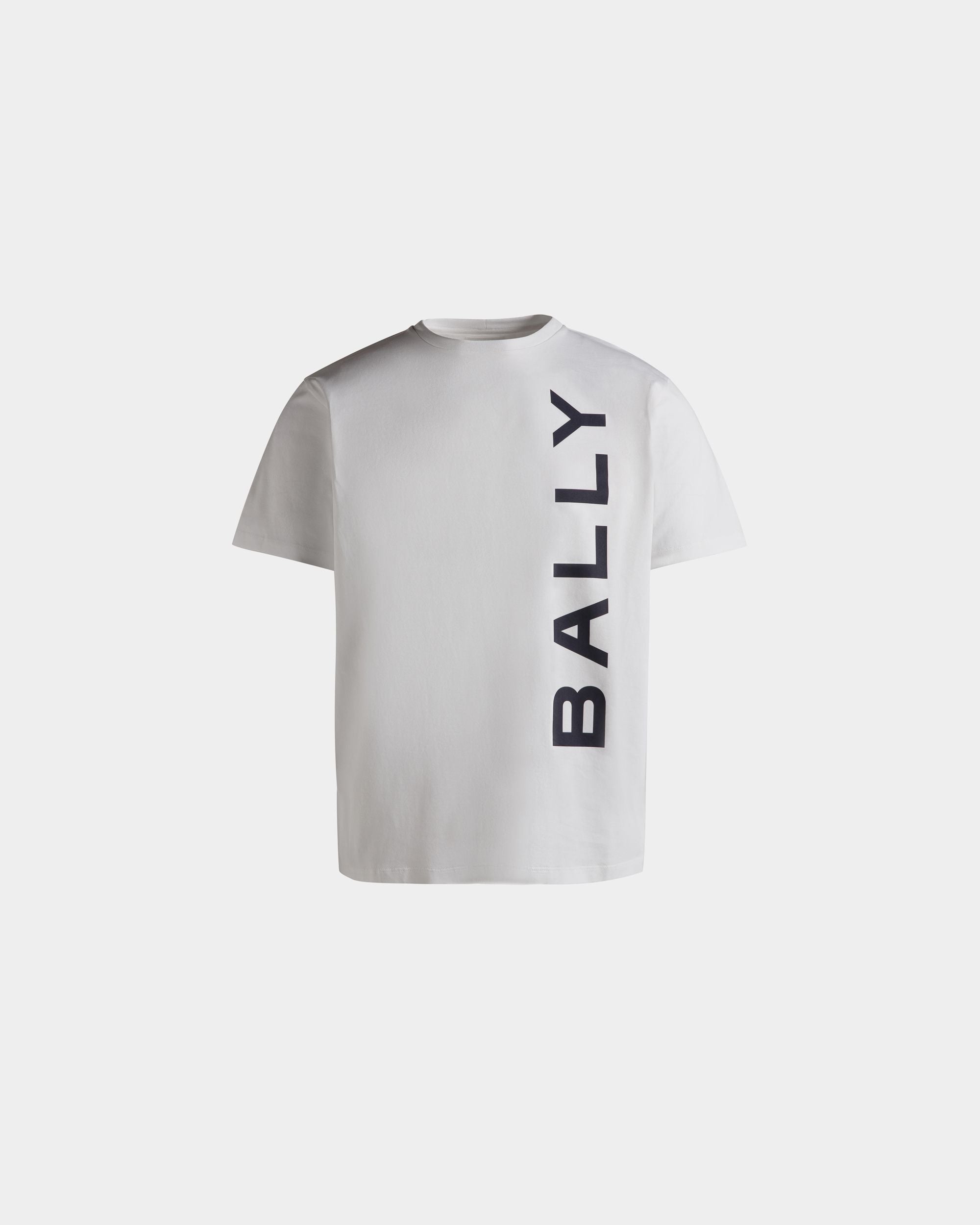 T-Shirt Aus Baumwolle In Weiß - Herren - Bally - 01