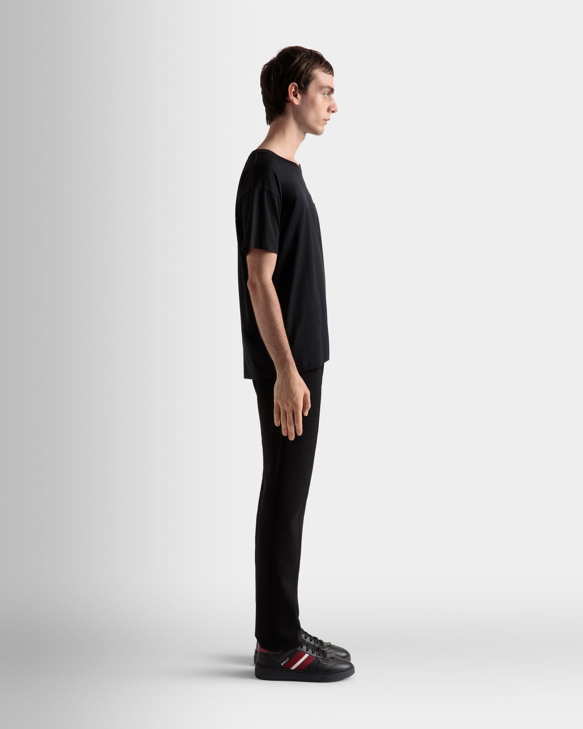 T-Shirt Aus Baumwolle In Schwarz - Herren - Bally - 05