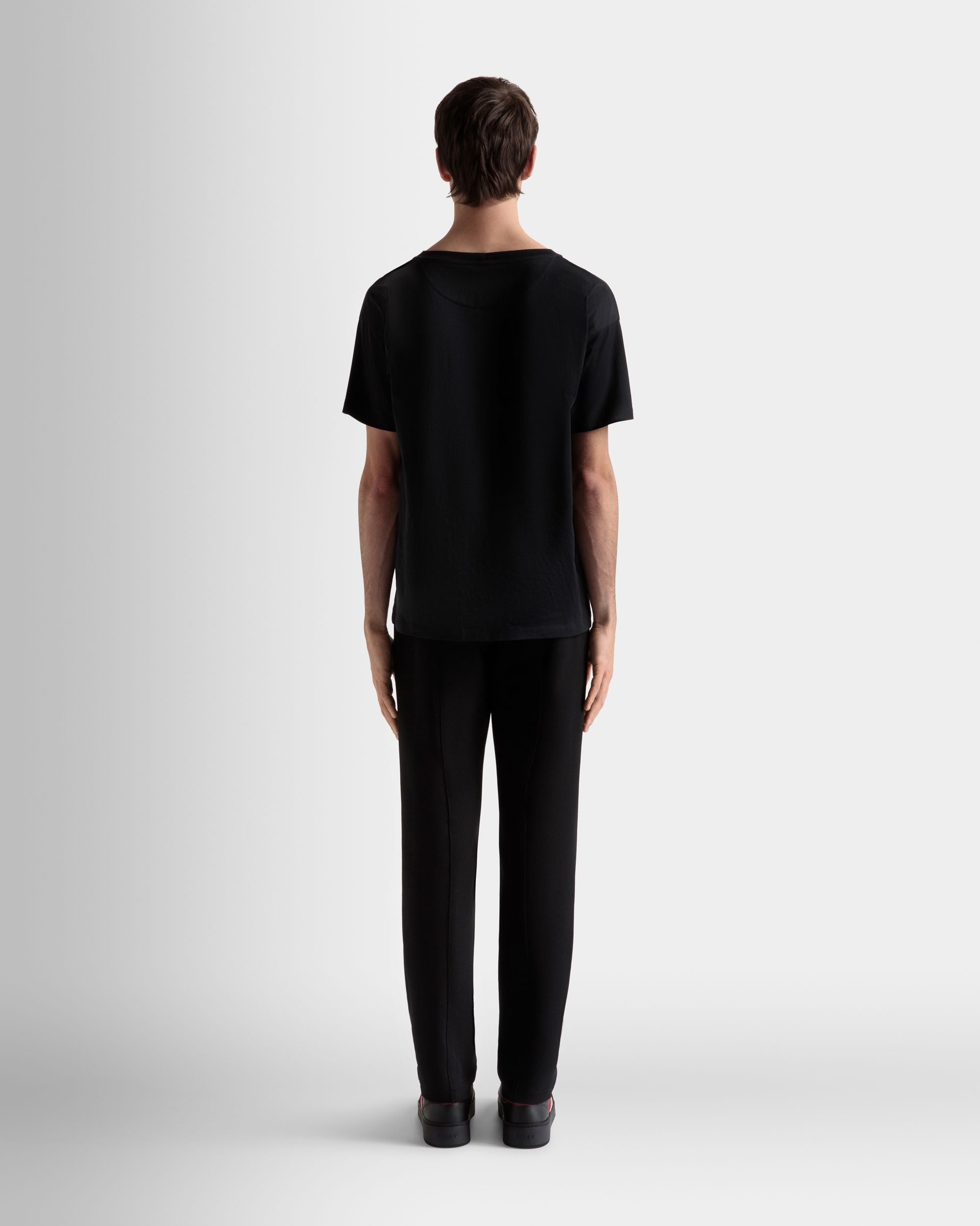 T-Shirt Aus Baumwolle In Schwarz - Herren - Bally - 06