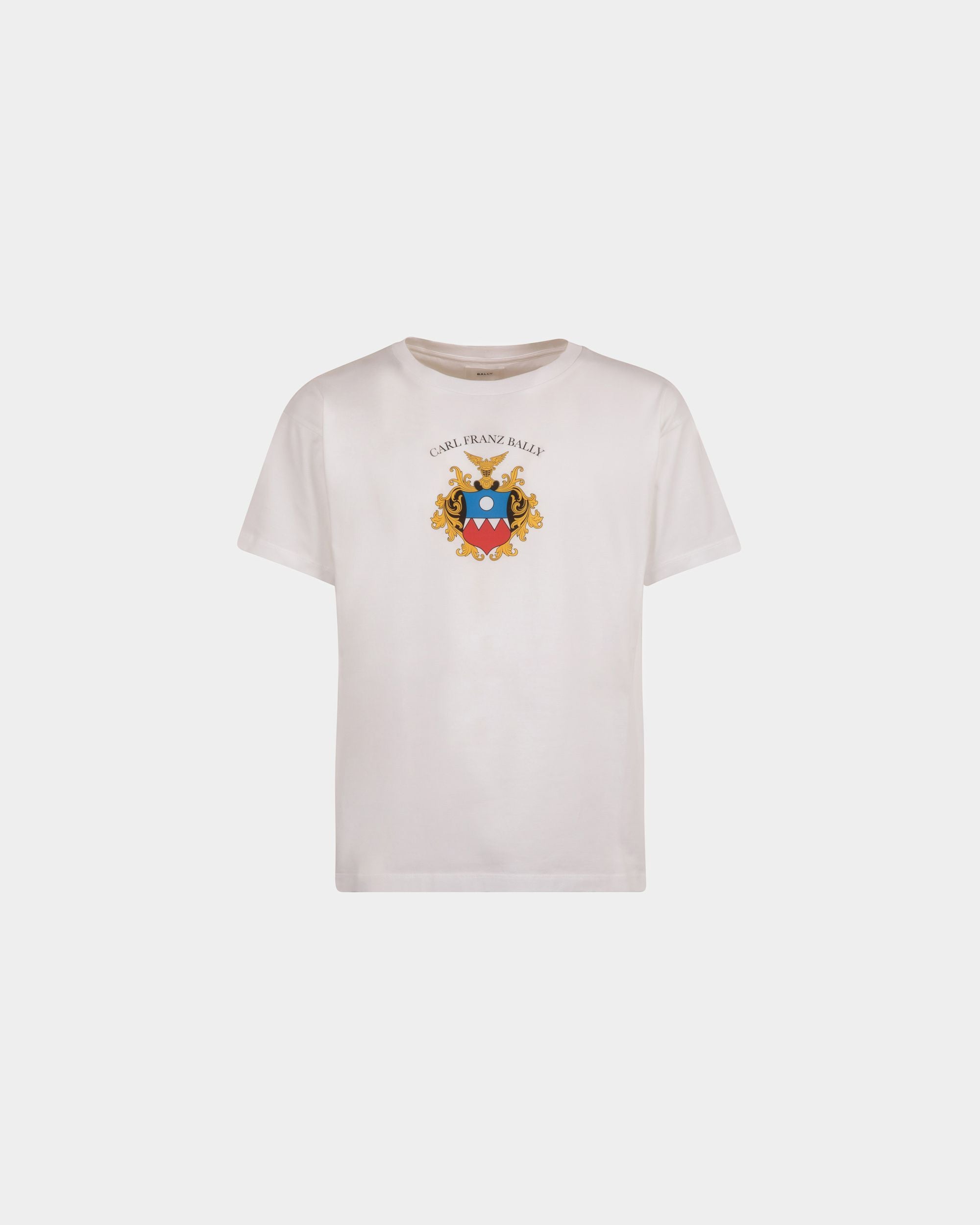 T-Shirt In Cotone Bianco - Uomo - Bally - 01