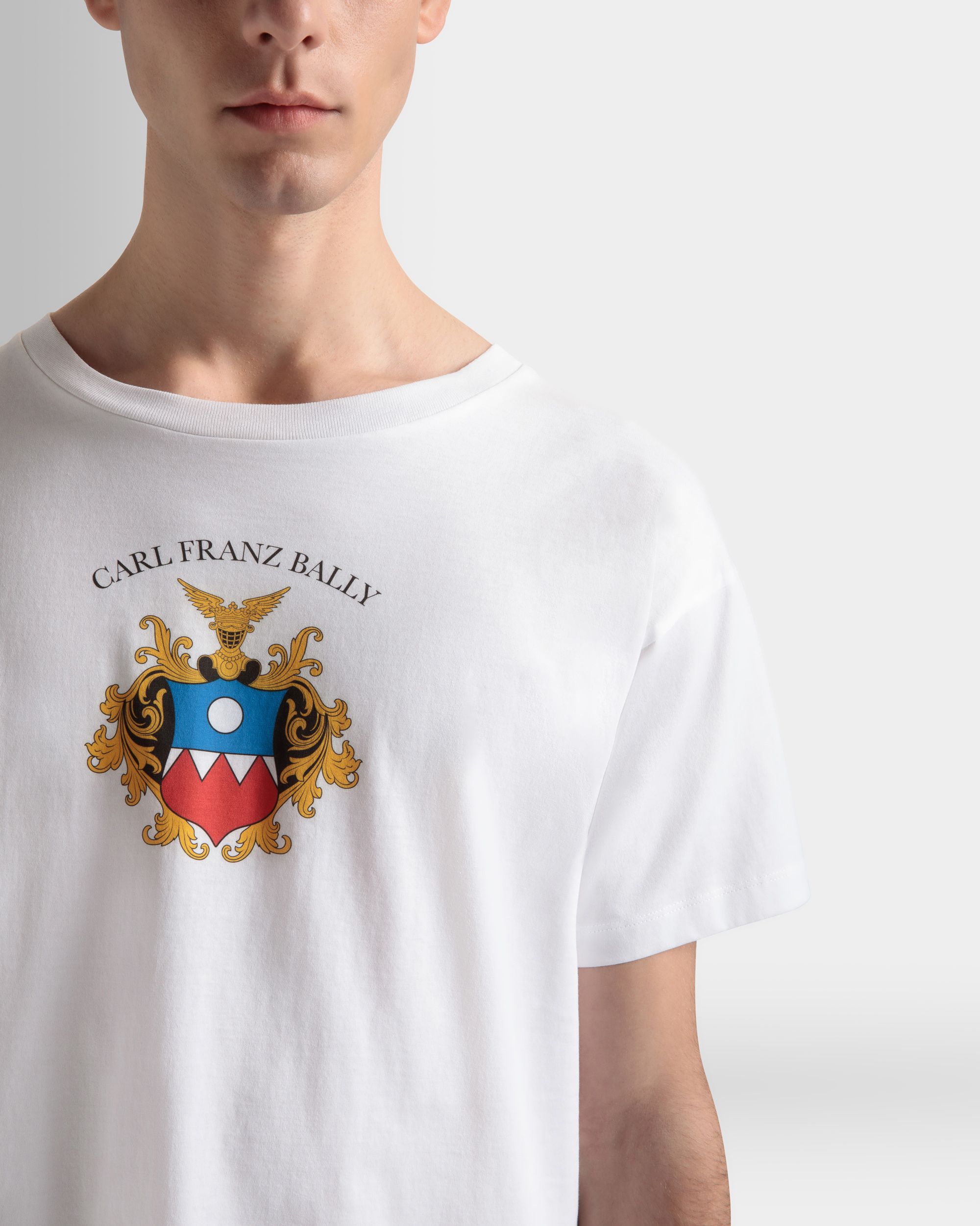 T-Shirt In Cotone Bianco - Uomo - Bally - 04