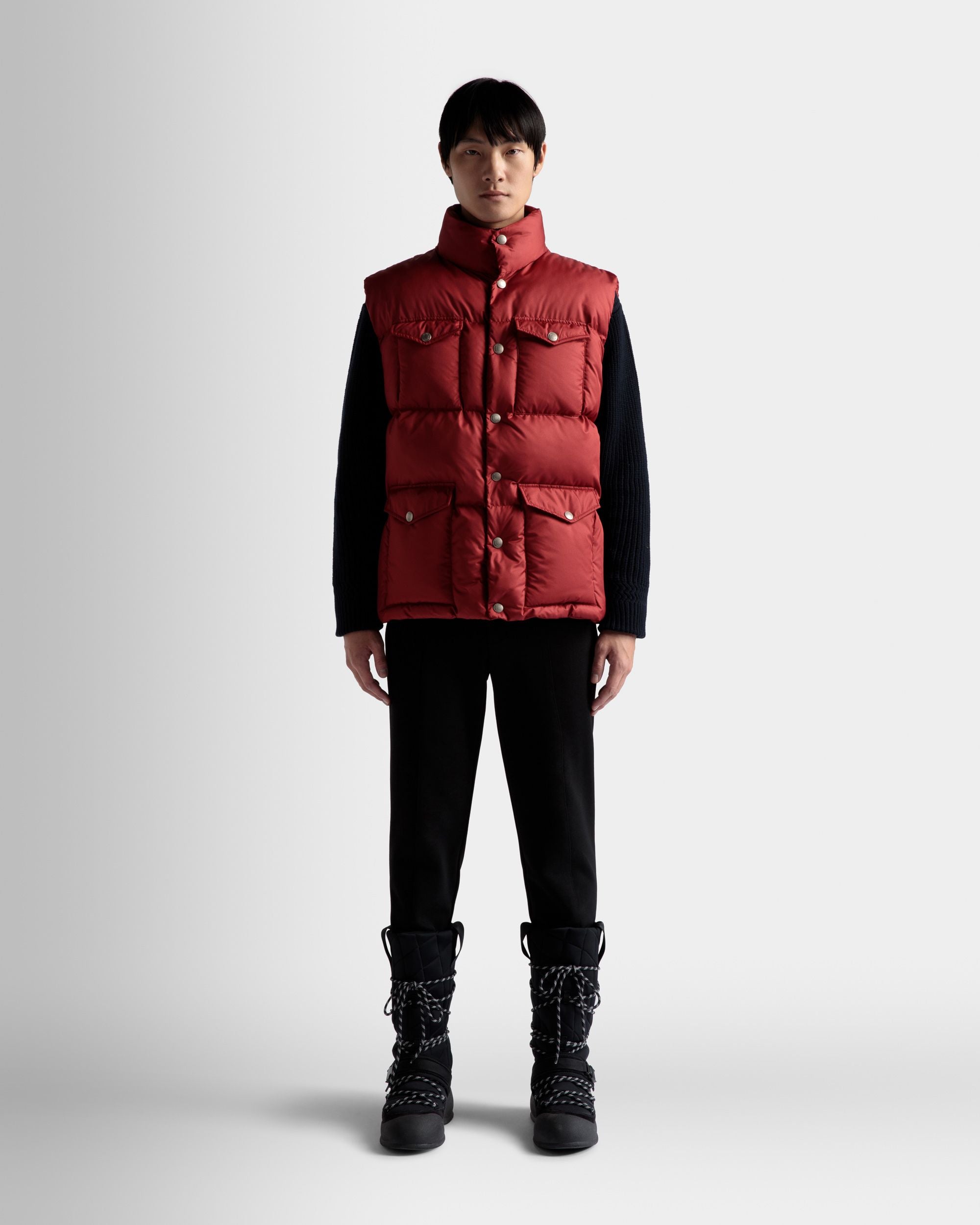 Doudoune Sans Manches Rouge - Homme - Bally - 02