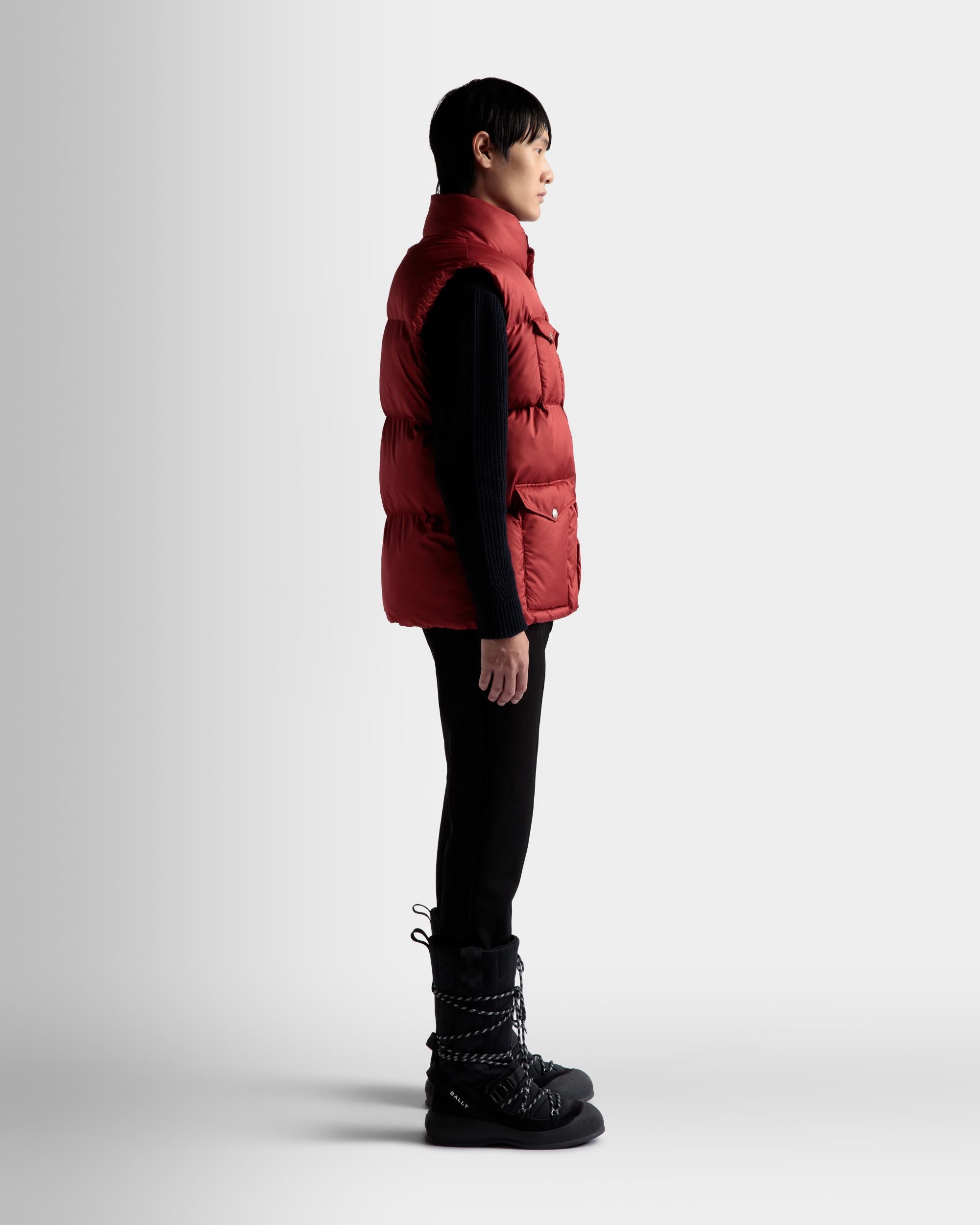Doudoune Sans Manches Rouge - Homme - Bally - 05