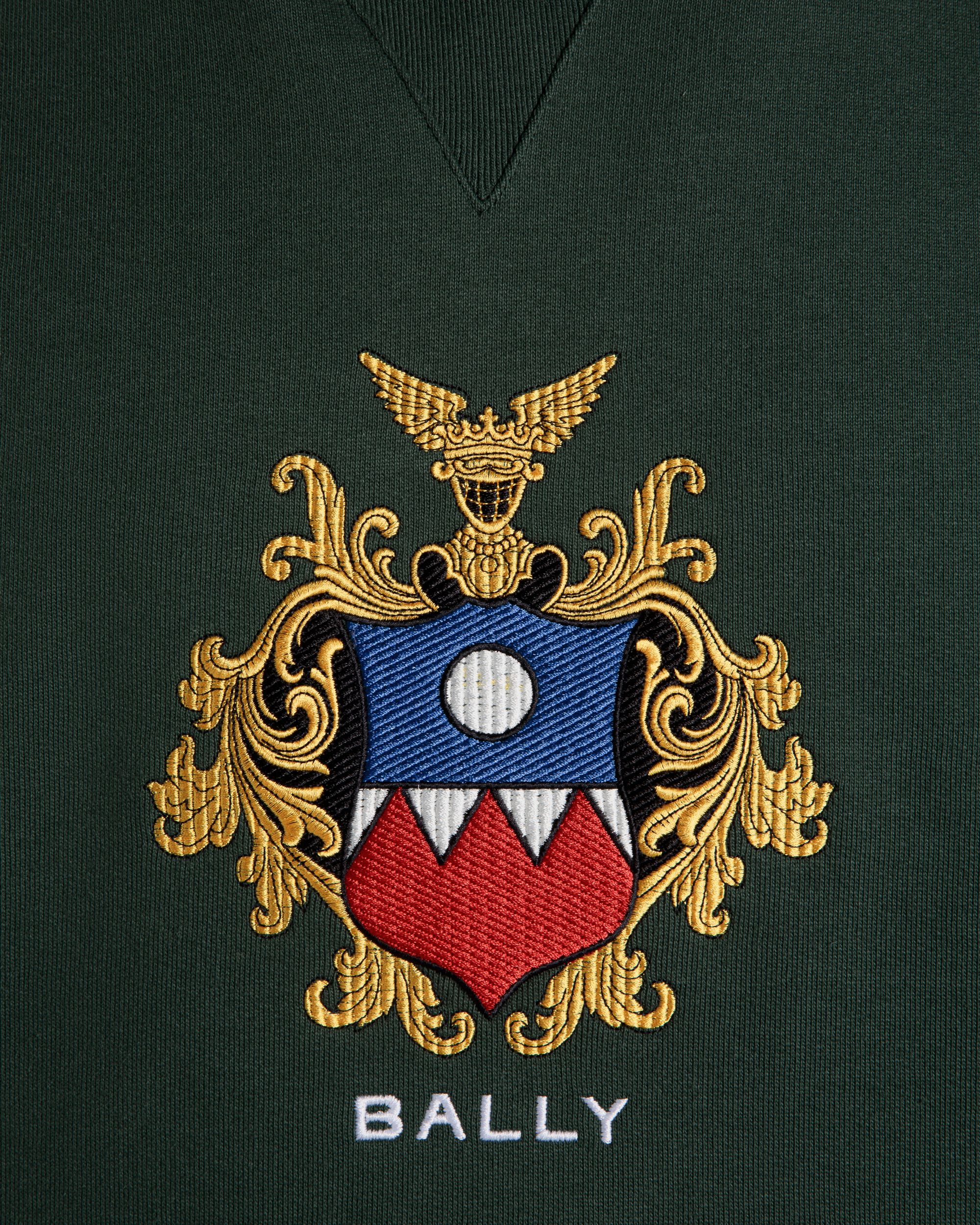 Kapuzenpullover Aus Baumwolle In Bottle Green Mit Bally Crest Logo - Herren - Bally - 05