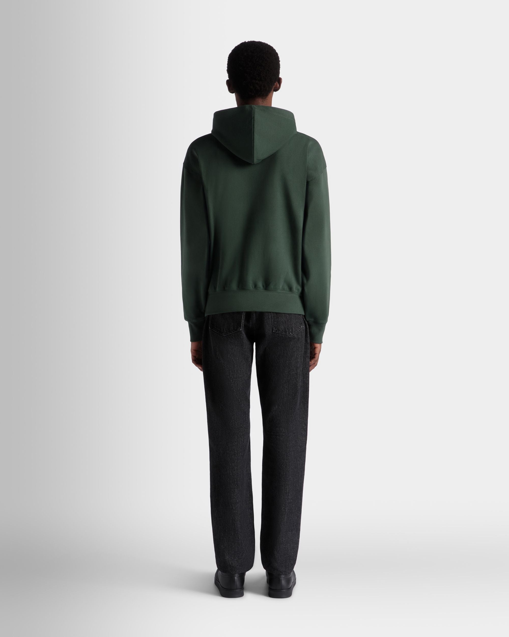 Kapuzenpullover Aus Baumwolle In Bottle Green Mit Bally Crest Logo - Herren - Bally - 07