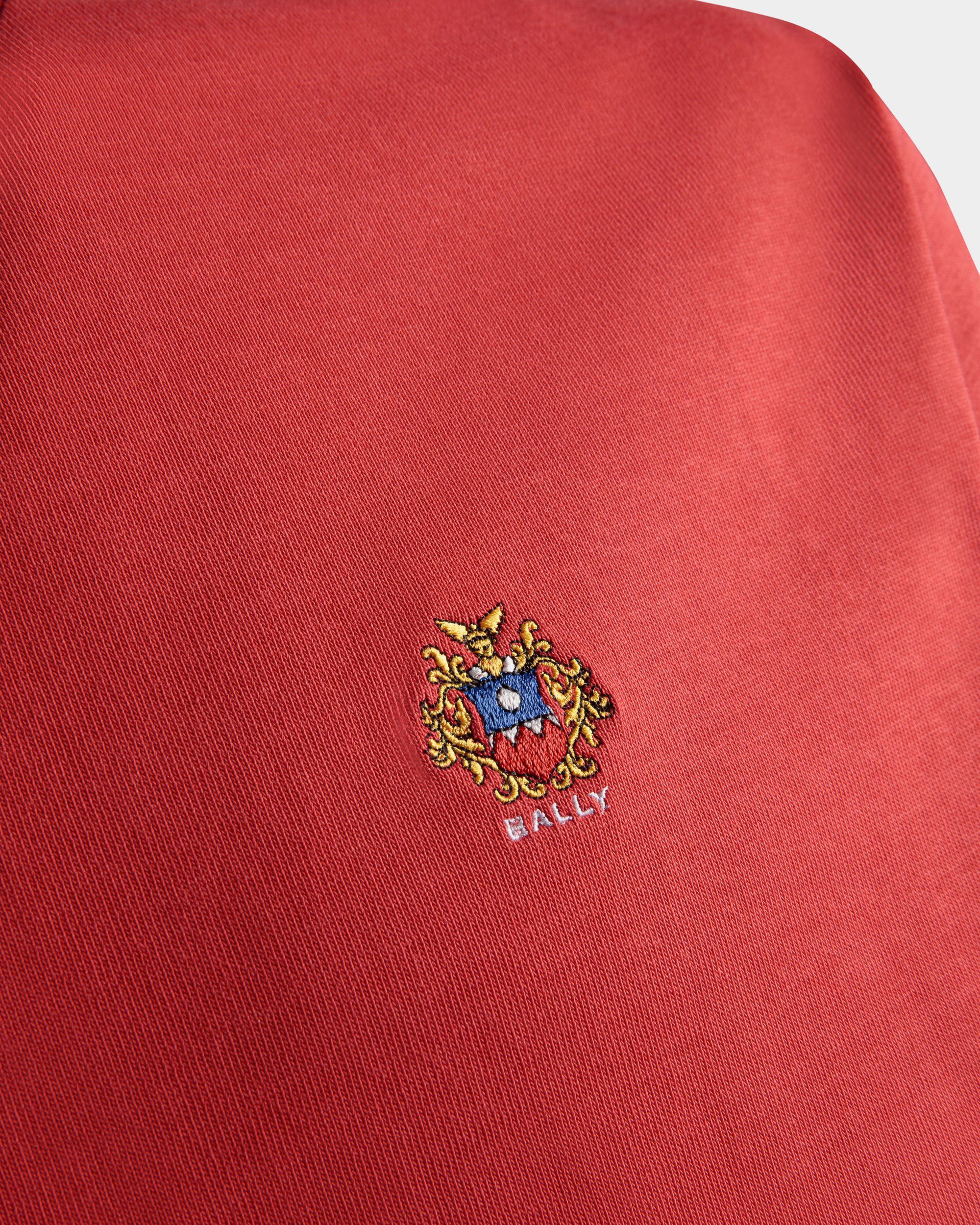 T-Shirt With Bally Crest Logo In Red Cotton - Men's - Bally - 02