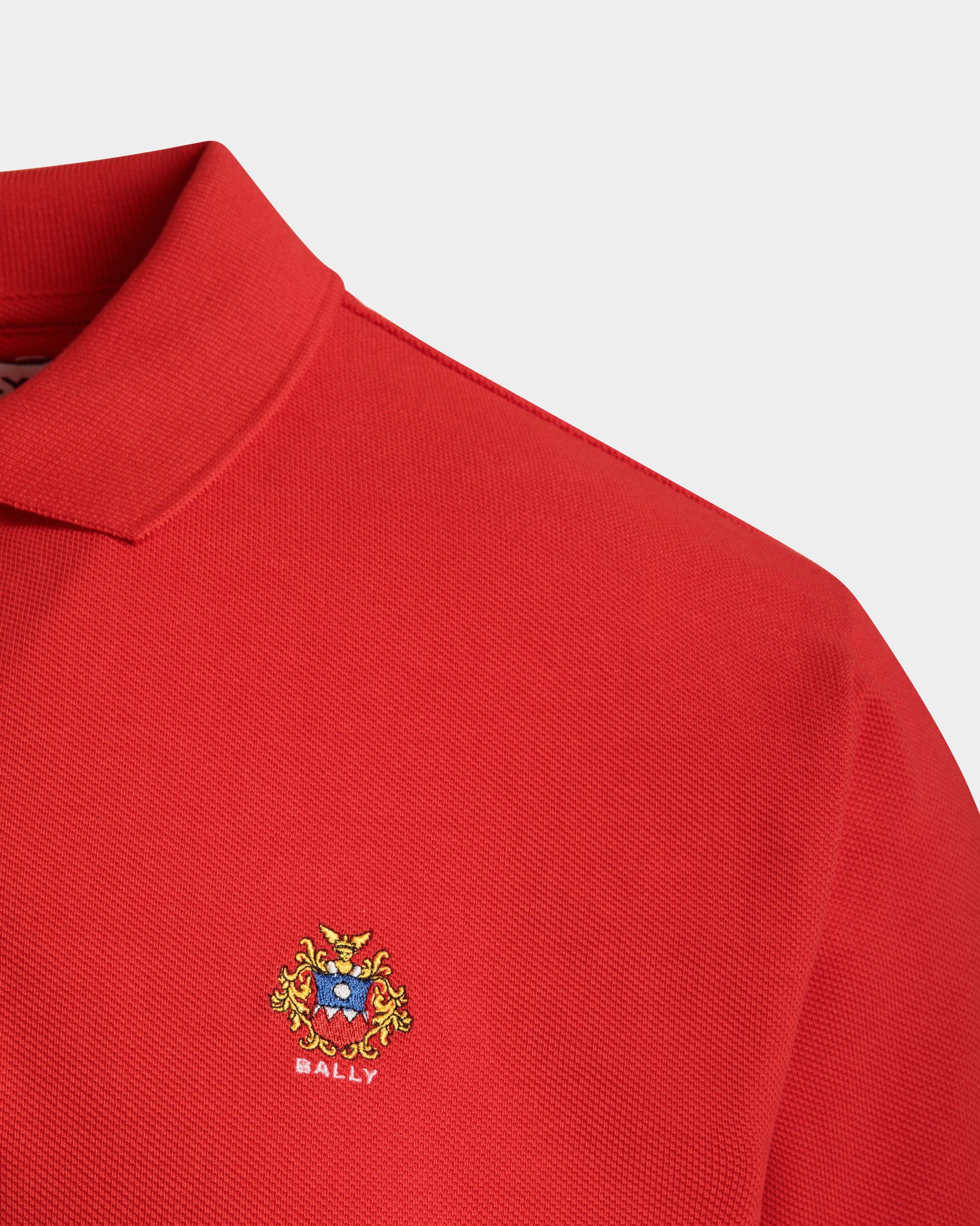 Polo Shirt in Red Cotton - Men's - Bally - 02