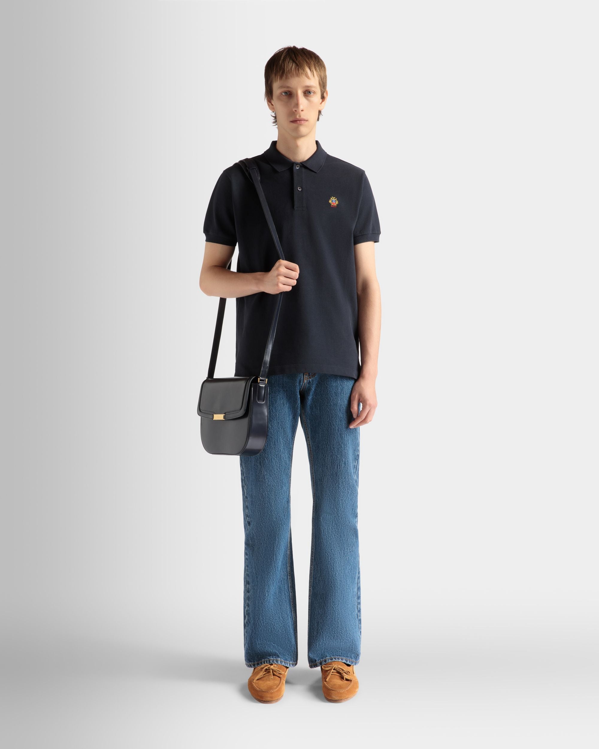 Poloshirt Aus Baumwolle In Navy Blue - Herren - Bally - 02