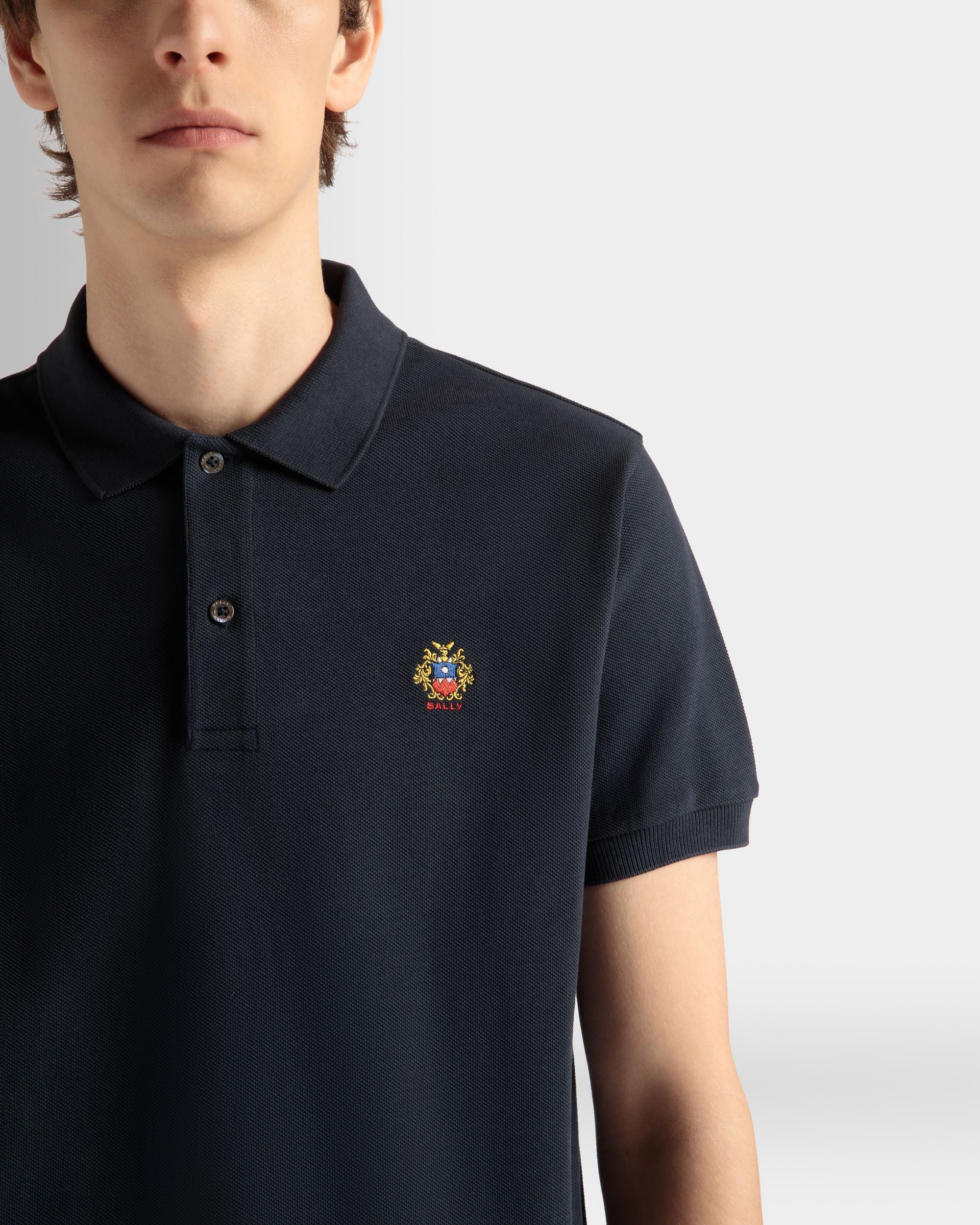 Poloshirt Aus Baumwolle In Navy Blue - Herren - Bally - 04