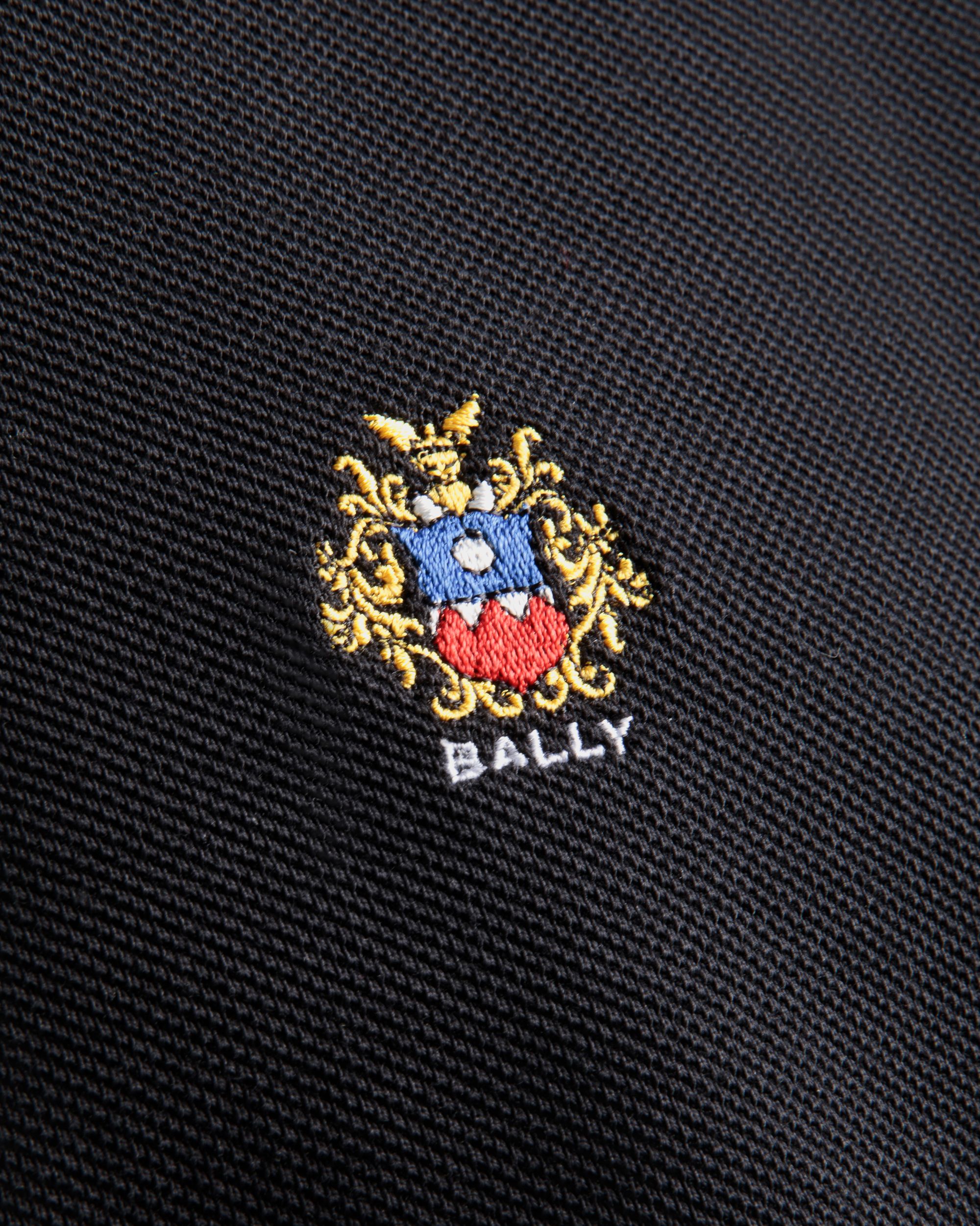 Polo In Cotone Nero Con Logo Bally Crest - Uomo - Bally - 04