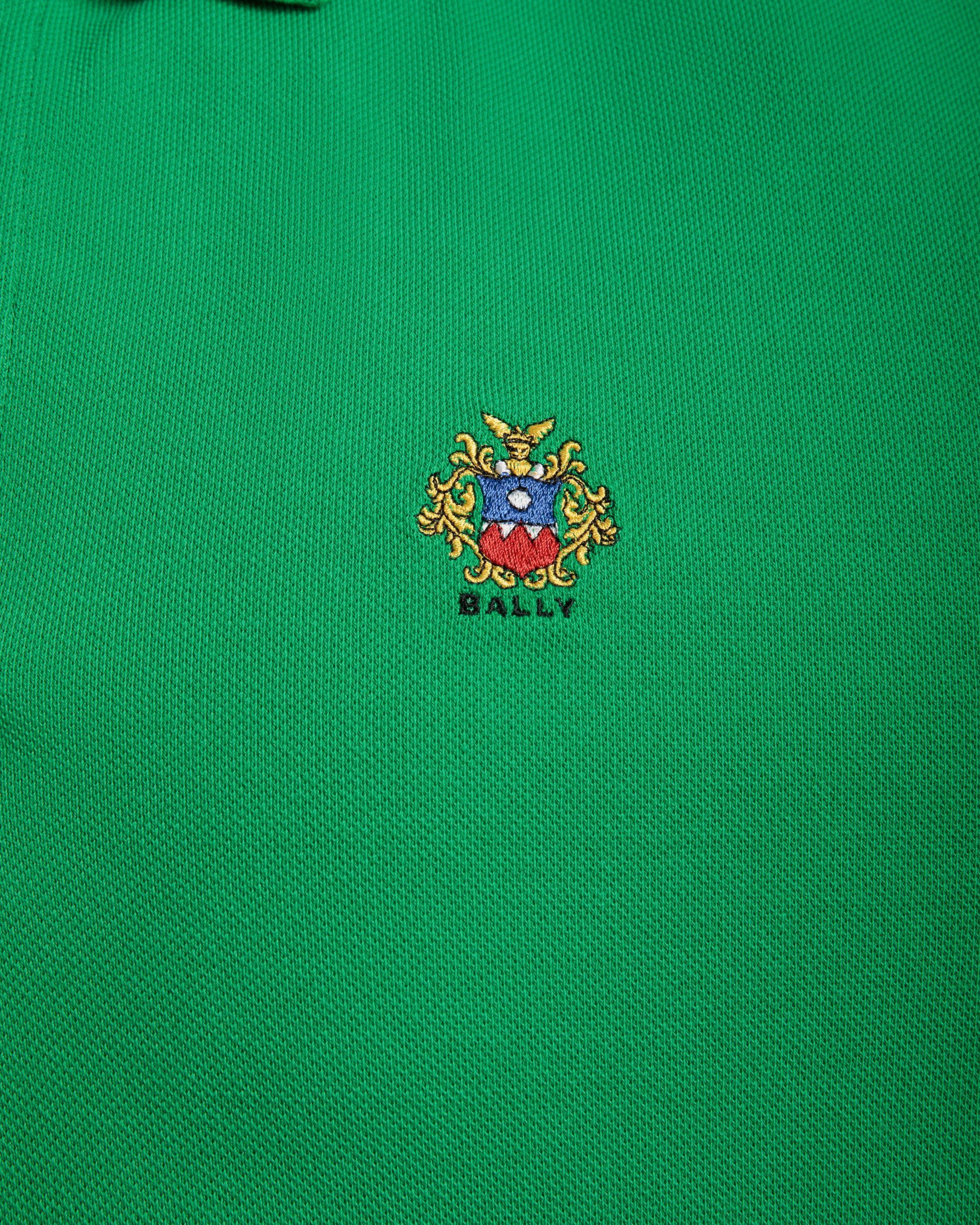 Polo In Cotone Emerald Green Con Stemma Bally Crest - Uomo - Bally - 02