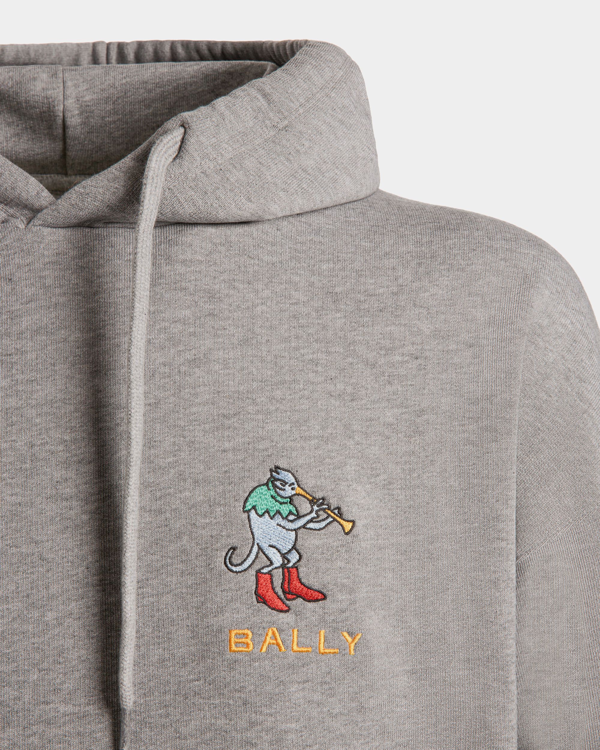 Sweat-Shirt En Coton Gris Chiné - Homme - Bally - 04