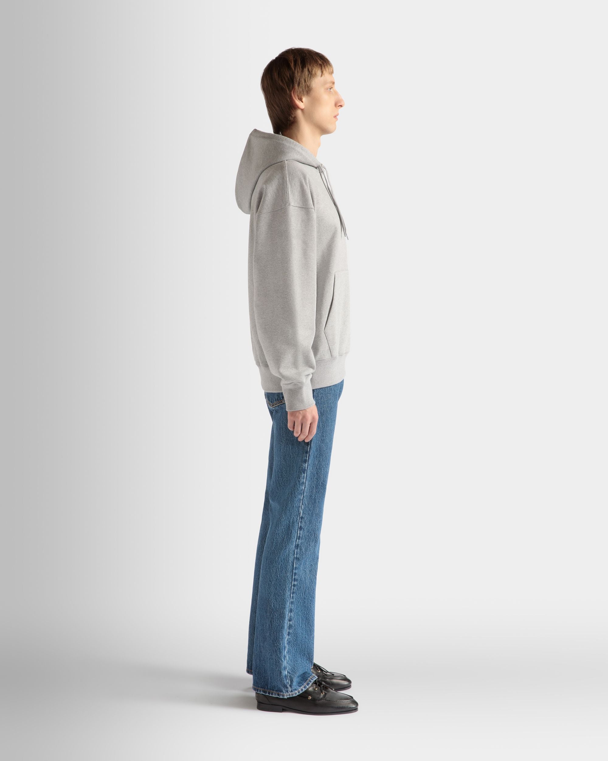 Sweat-Shirt En Coton Gris Chiné - Homme - Bally - 05