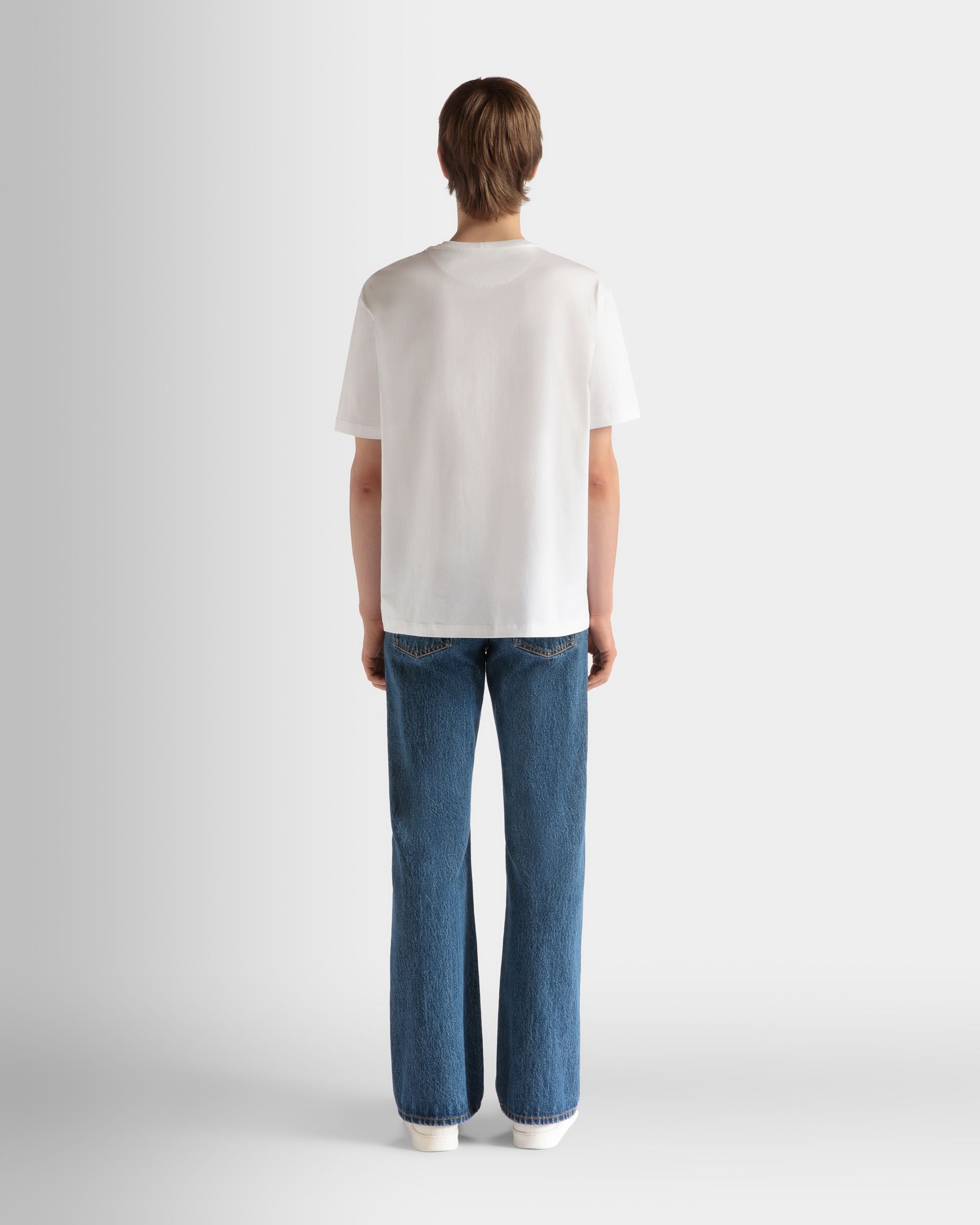 T-Shirt En Coton Blanc - Homme - Bally - 06