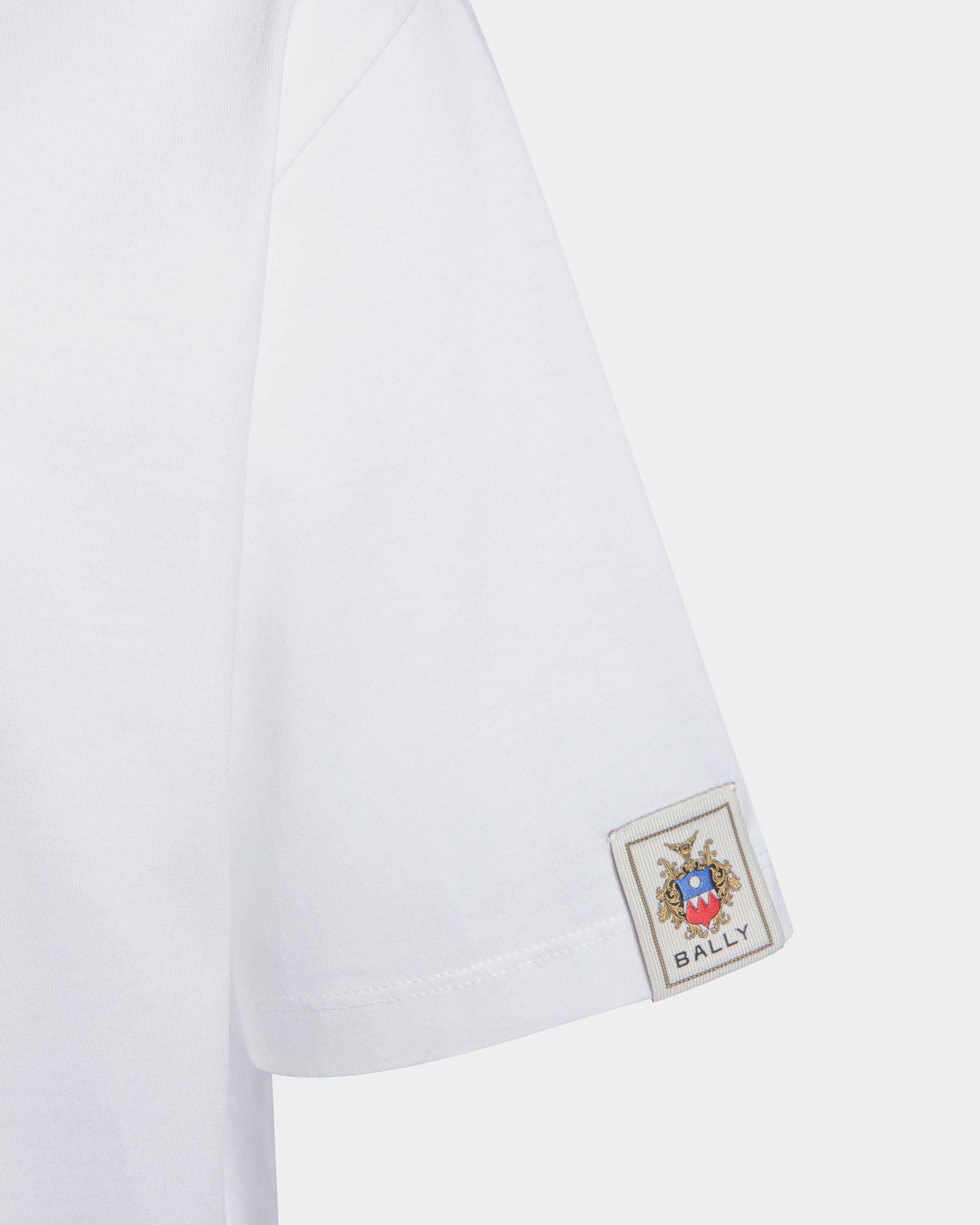 T-Shirt In Cotone Bianco Con Stemma Bally Crest - Uomo - Bally - 02